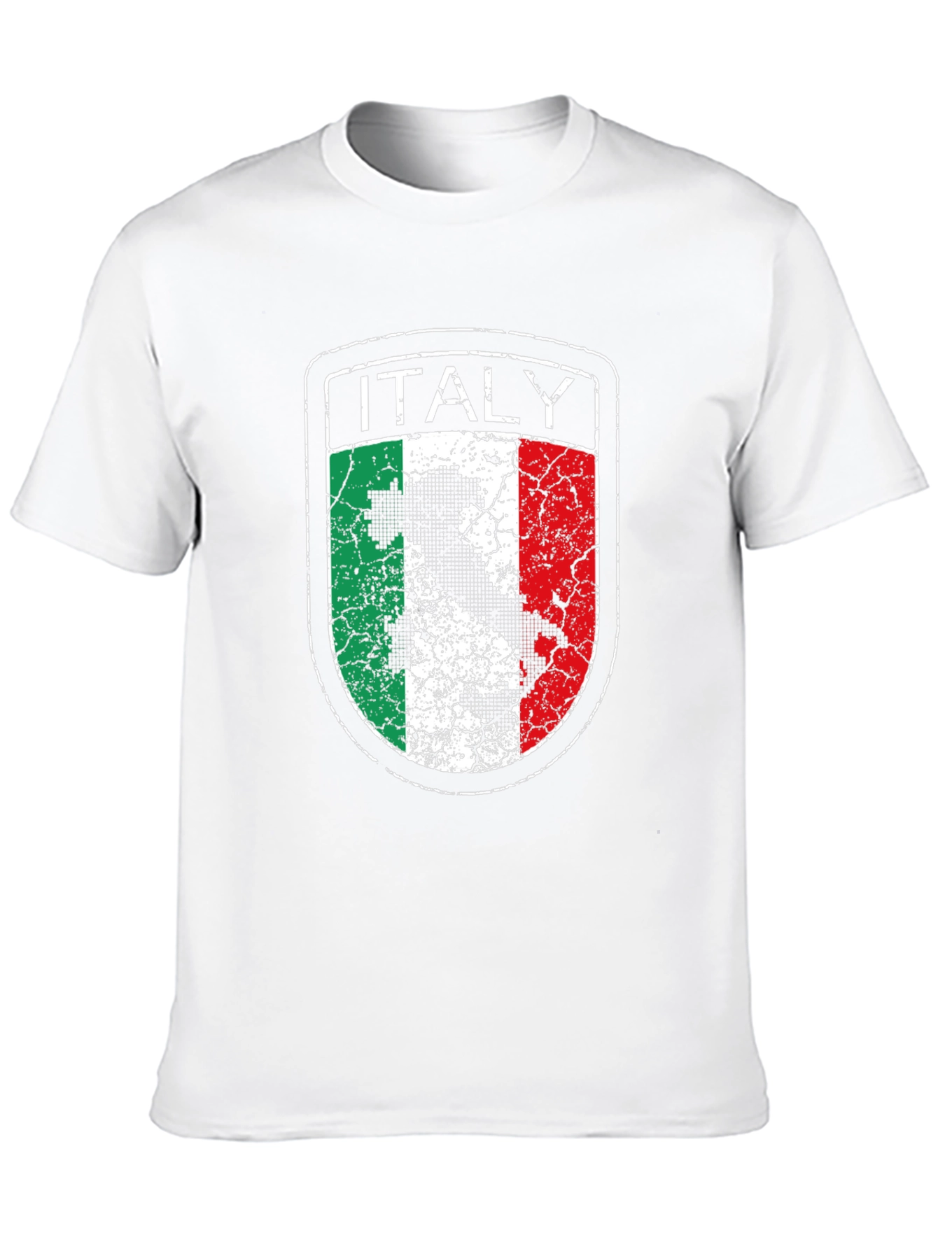Italy Flag Distressed Graphic T-Shirt