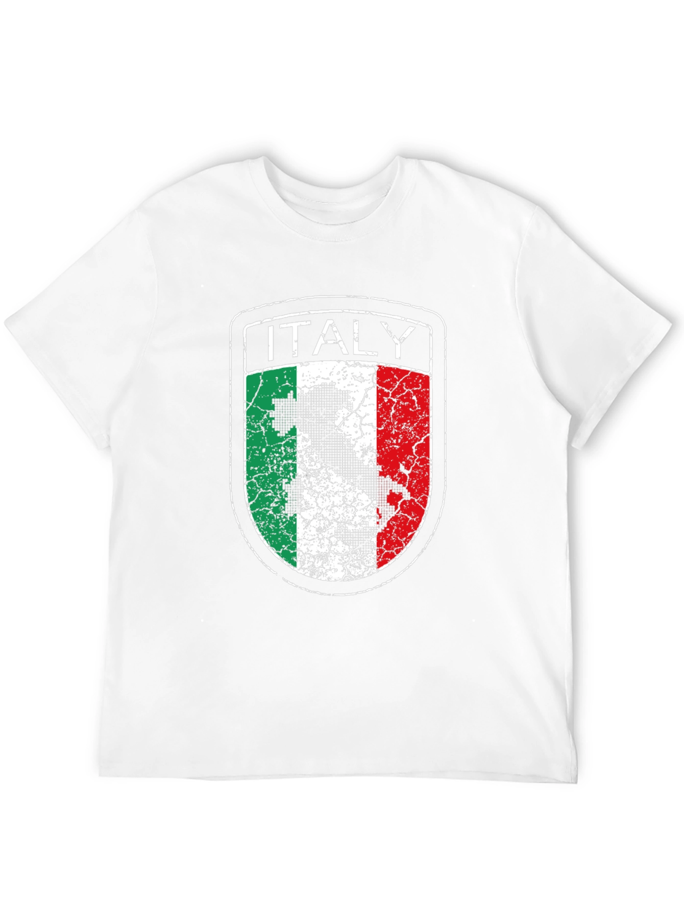 Italy Flag Distressed Graphic T-Shirt