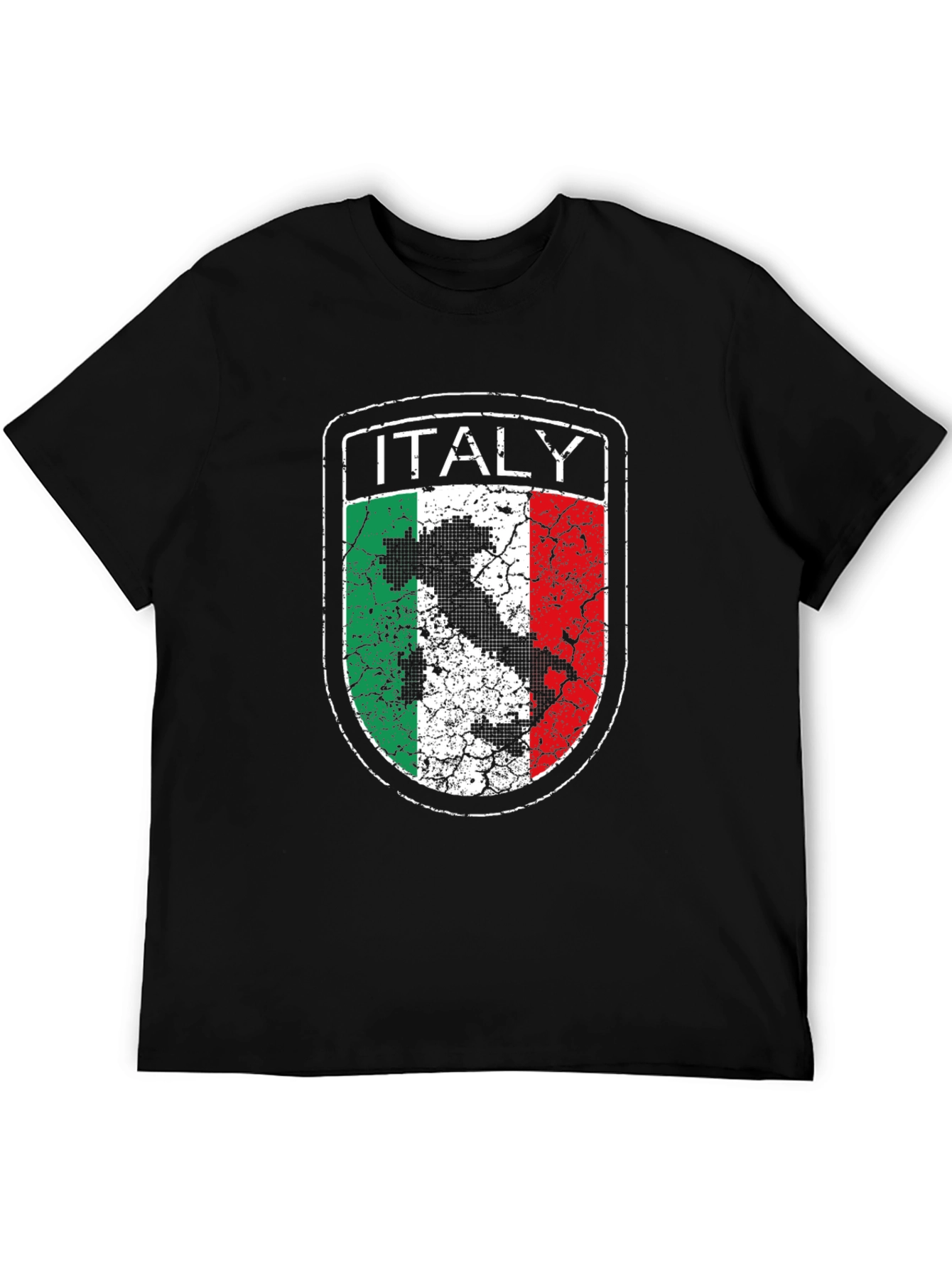 Italy Flag Distressed Graphic T-Shirt