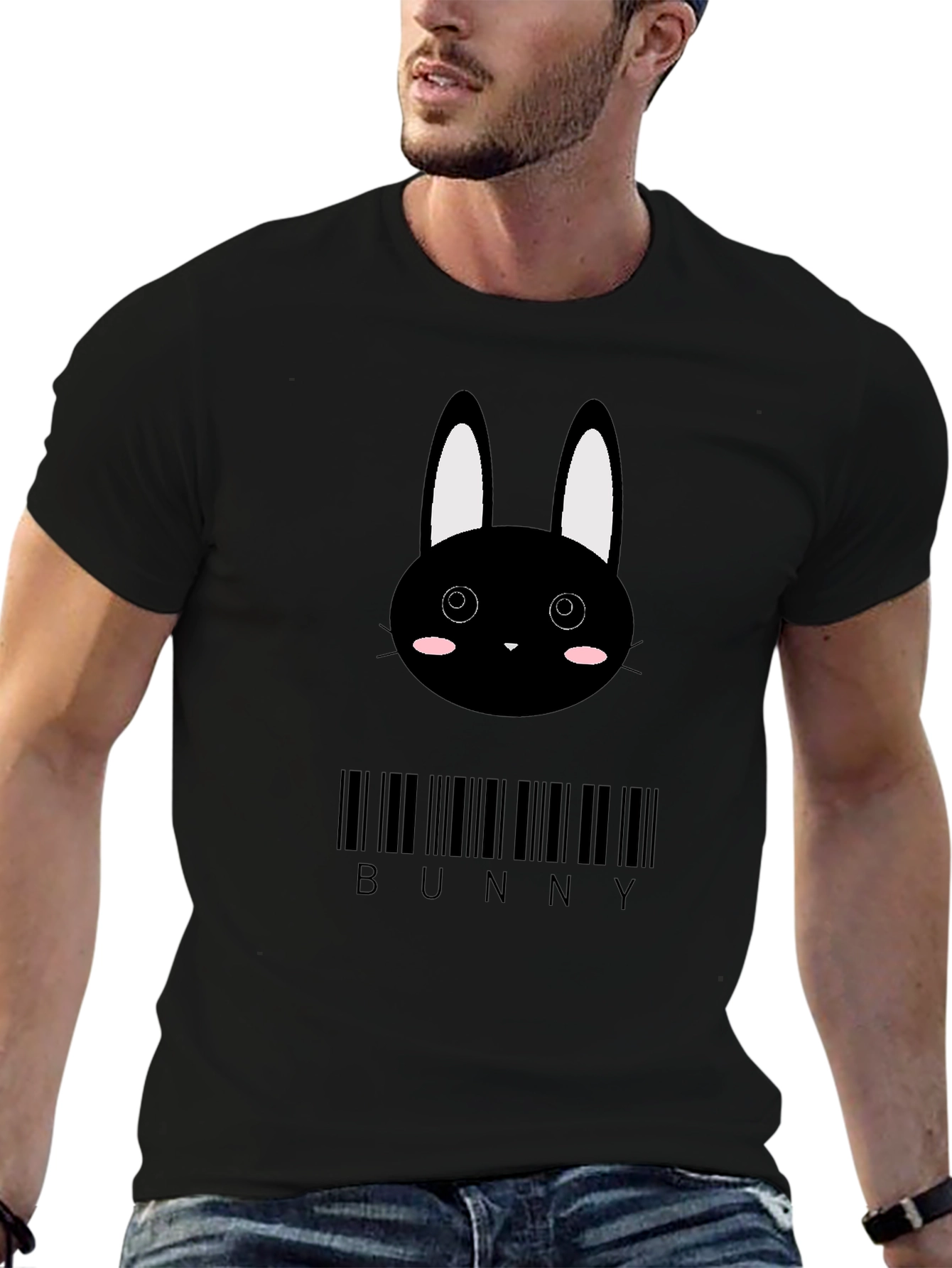 Black Bunny Barcode T-Shirt