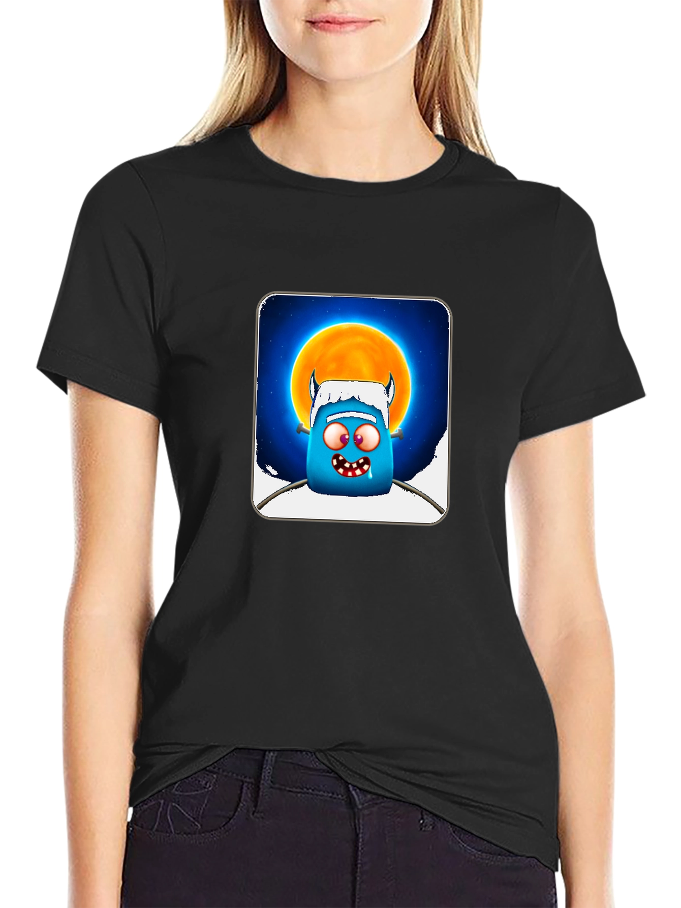 Funky Monster Graphic T-Shirt - Black