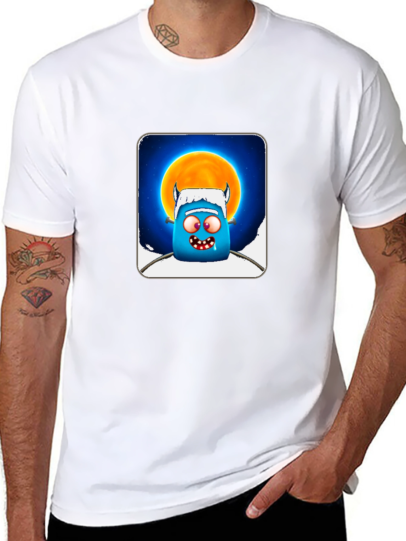 Funky Monster Graphic T-Shirt - Black