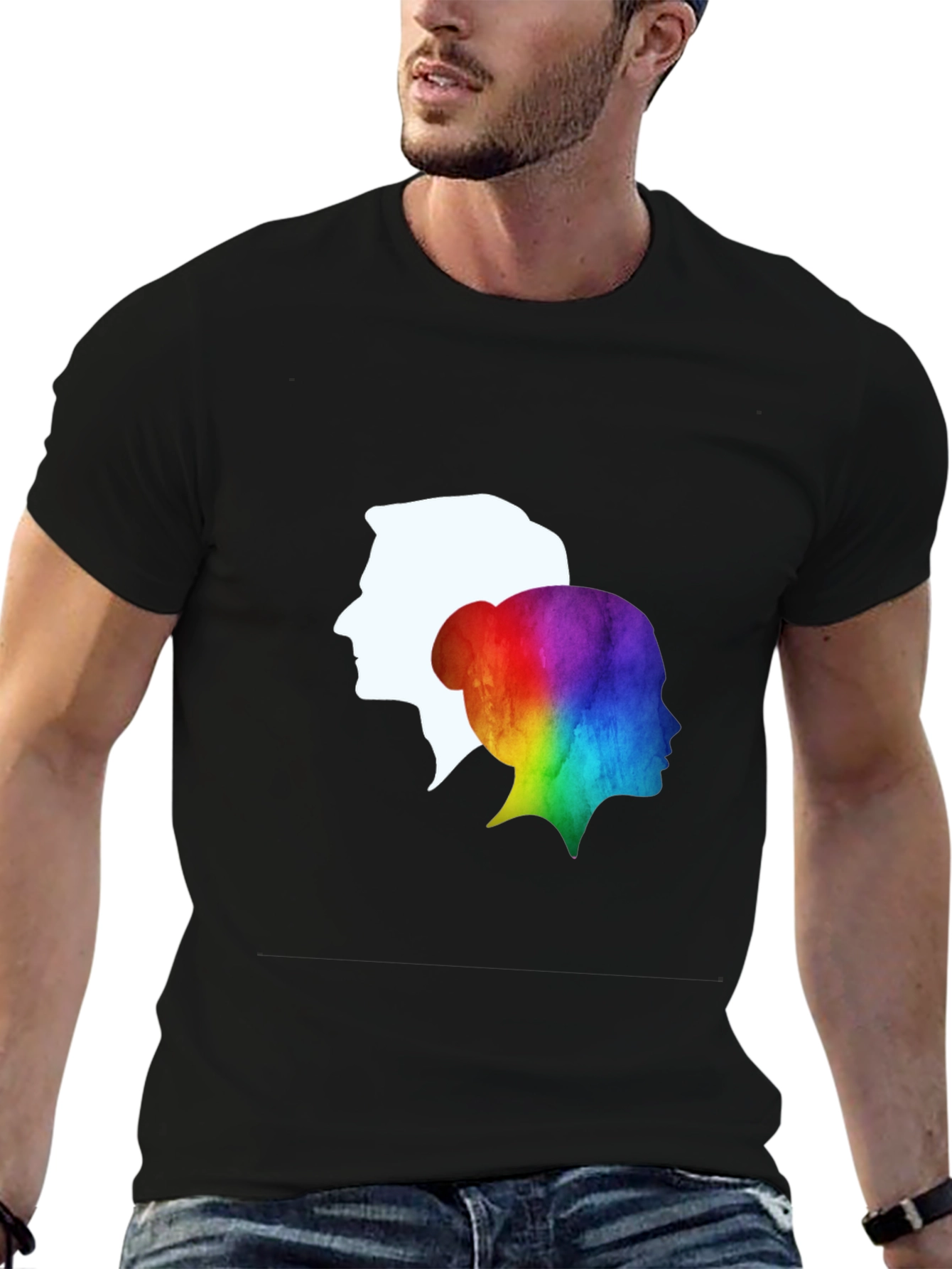 Couple Silhouette Rainbow T-Shirt