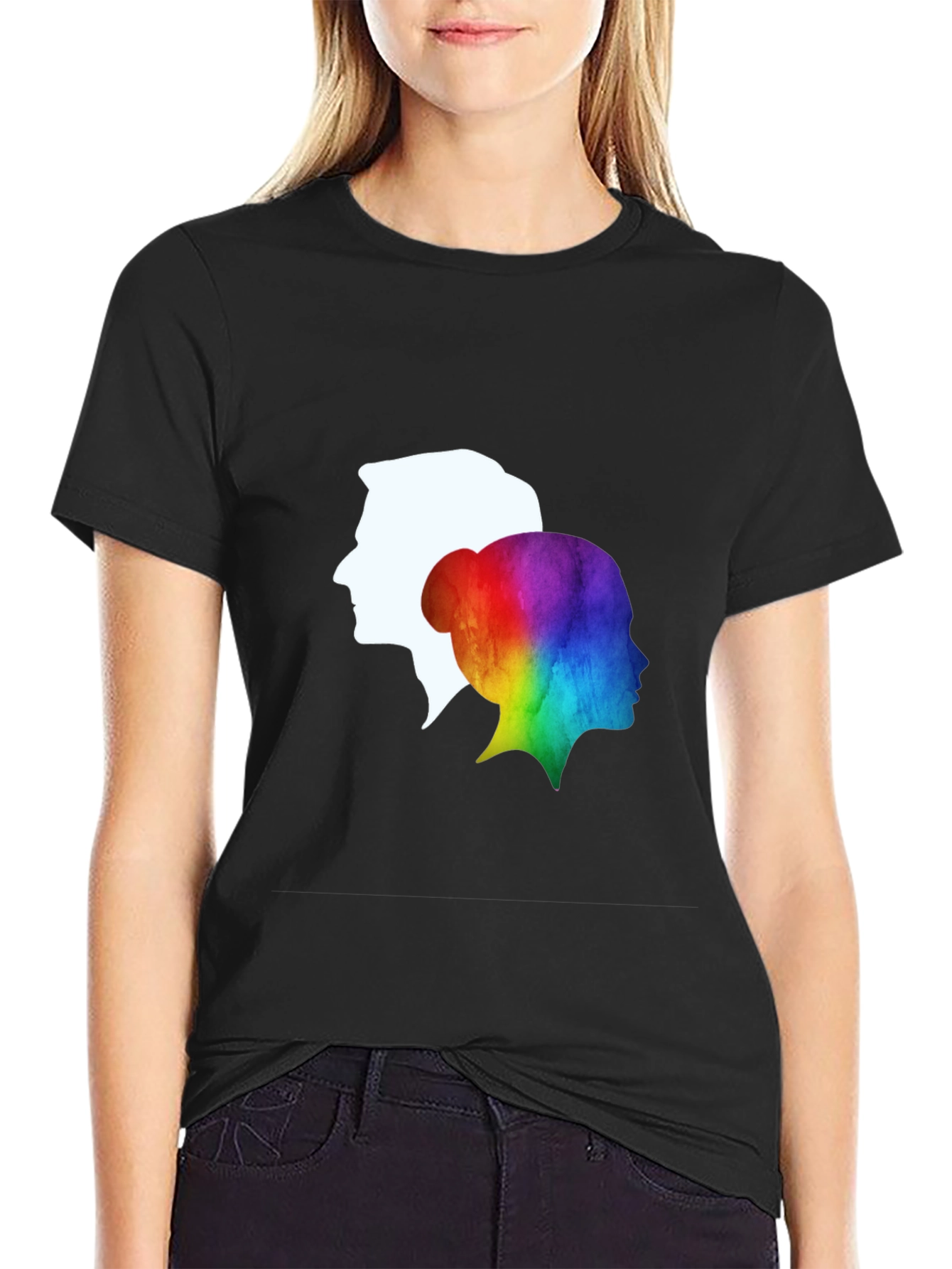 Couple Silhouette Rainbow T-Shirt
