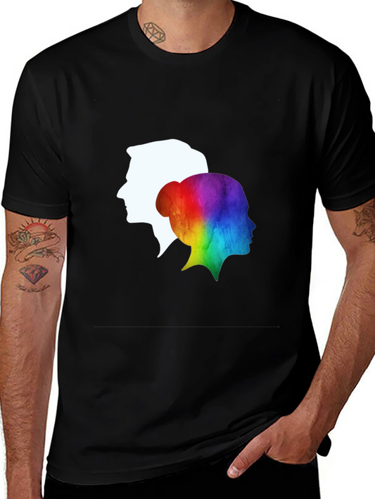 Couple Silhouette Rainbow T-Shirt
