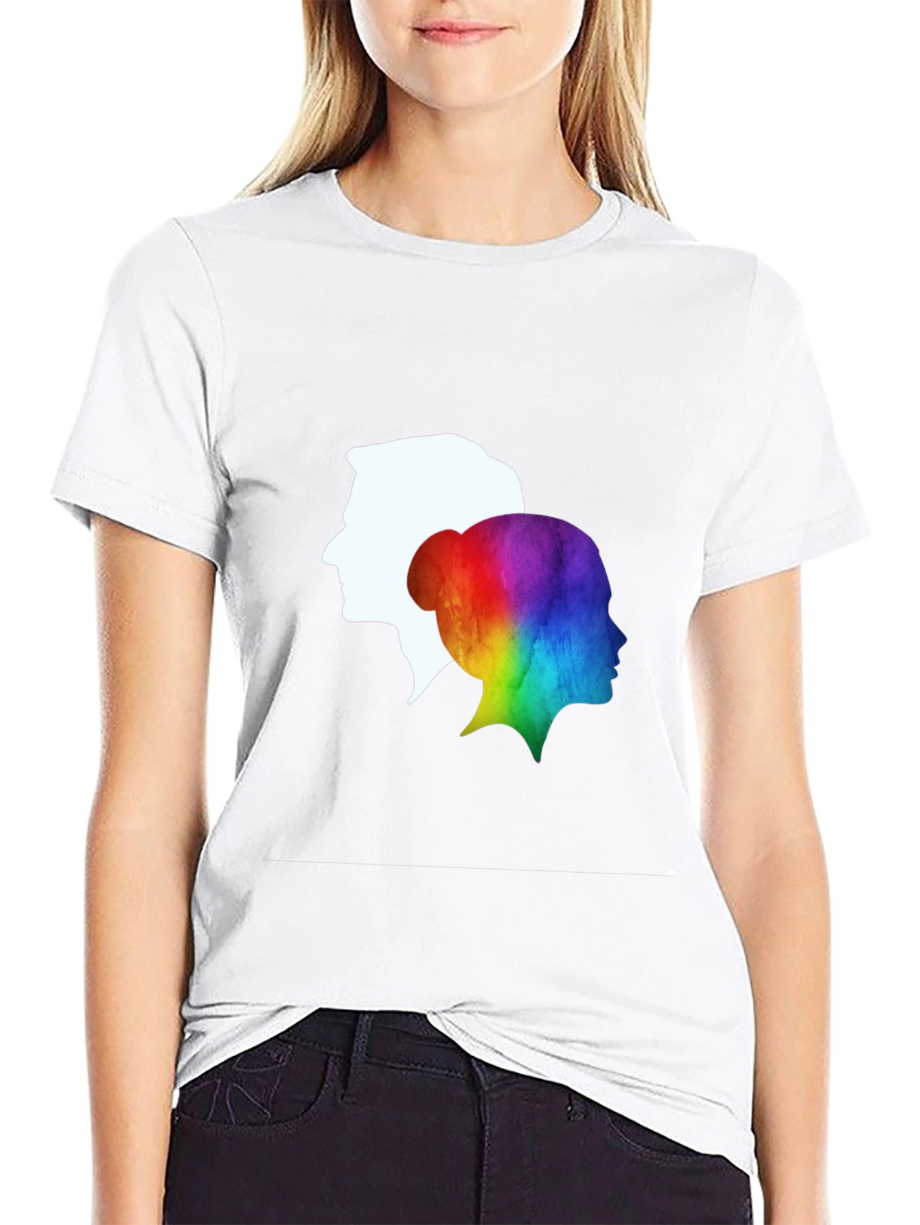 Couple Silhouette Rainbow T-Shirt