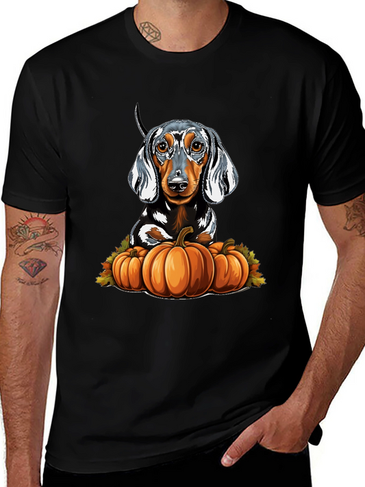 Dachshund & Pumpkins Graphic Tee