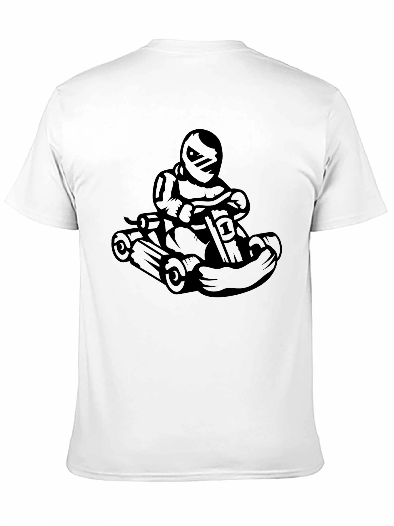 Mens Black Kart Racer Graphic Tee
