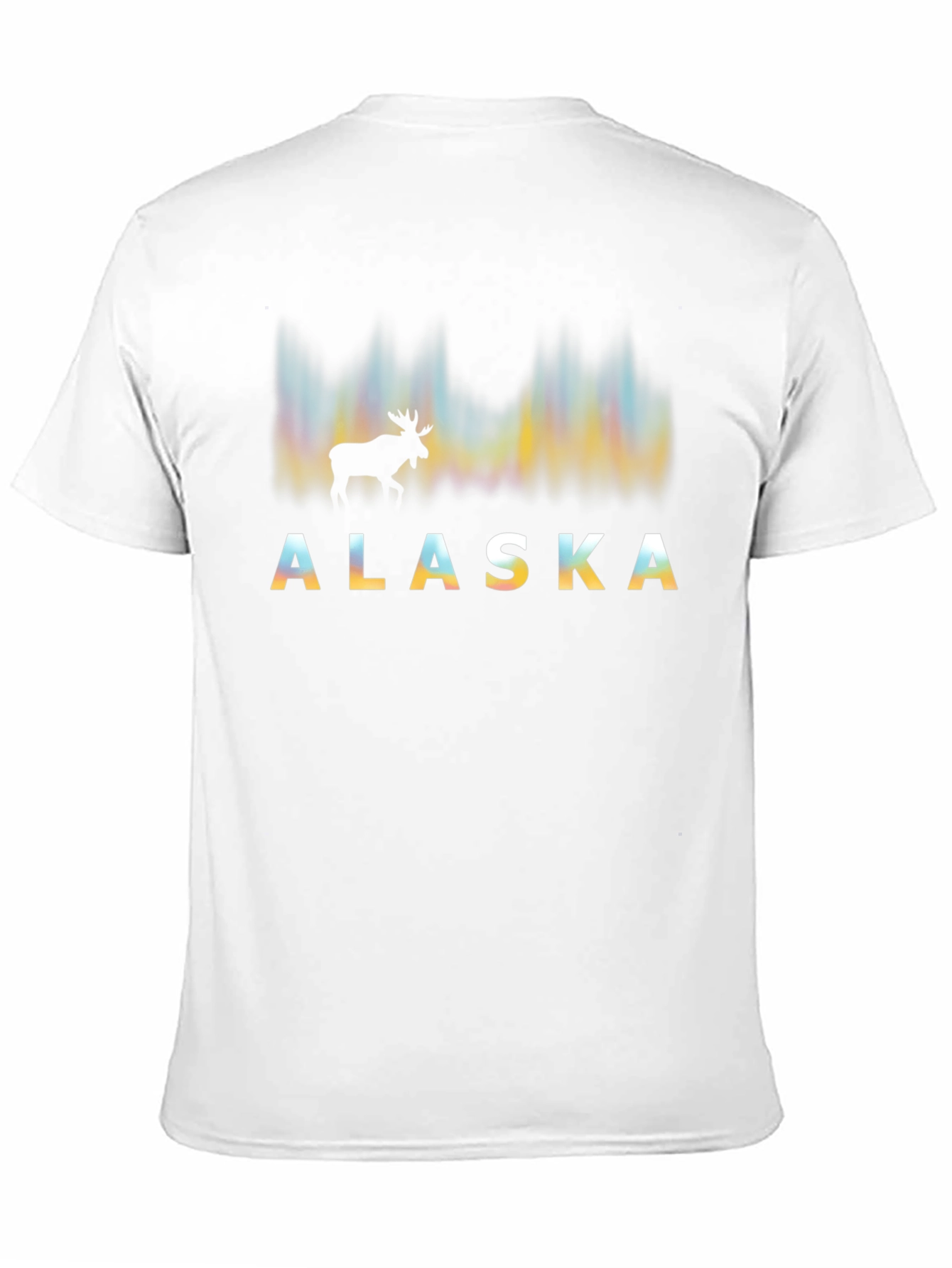 Alaska Moose Northern Lights Graphic Tee - Black