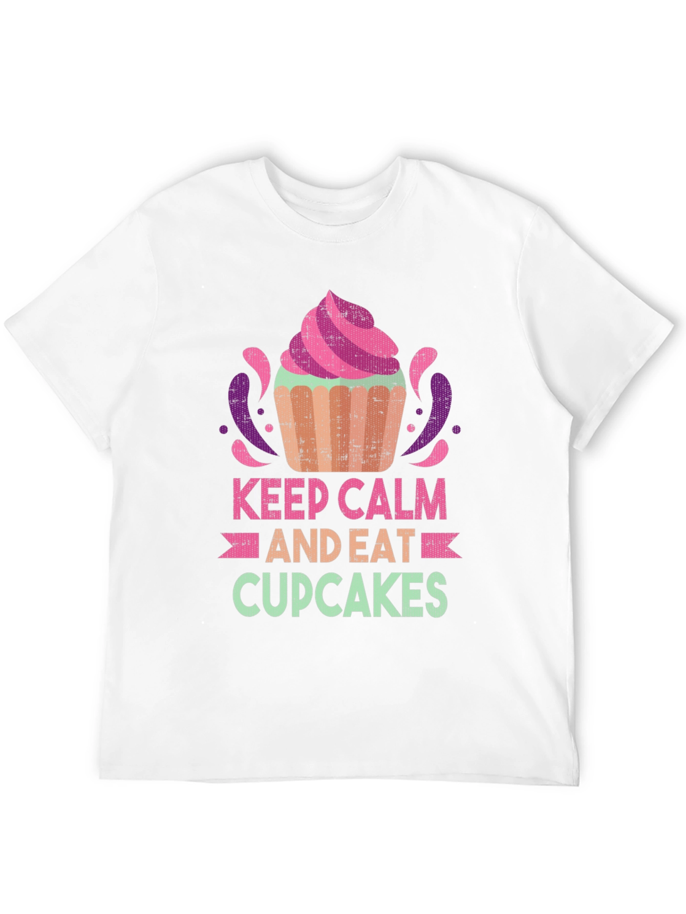 Keep Calm and Eat Cupcakes Graphic T-Shirt