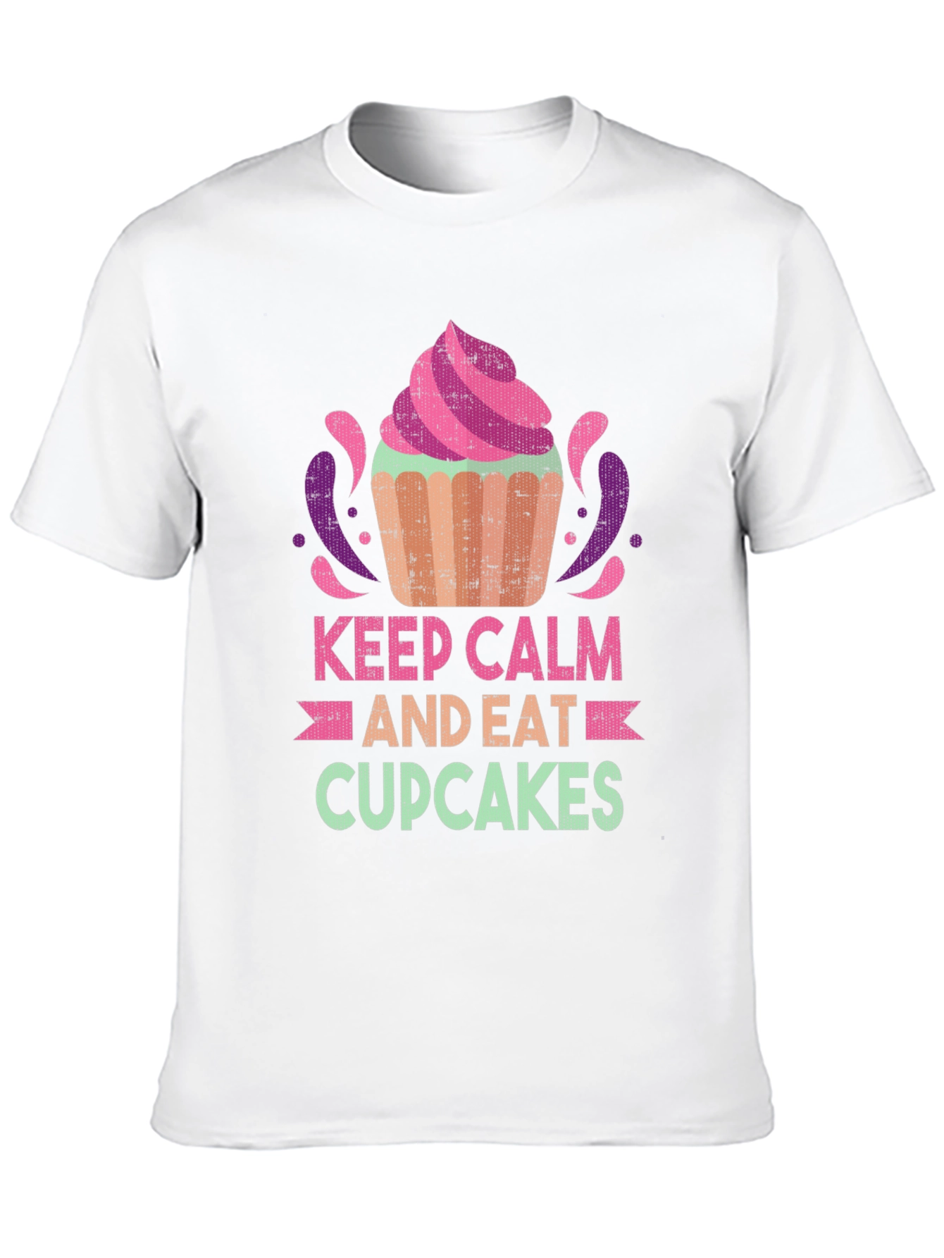 Keep Calm and Eat Cupcakes Graphic T-Shirt