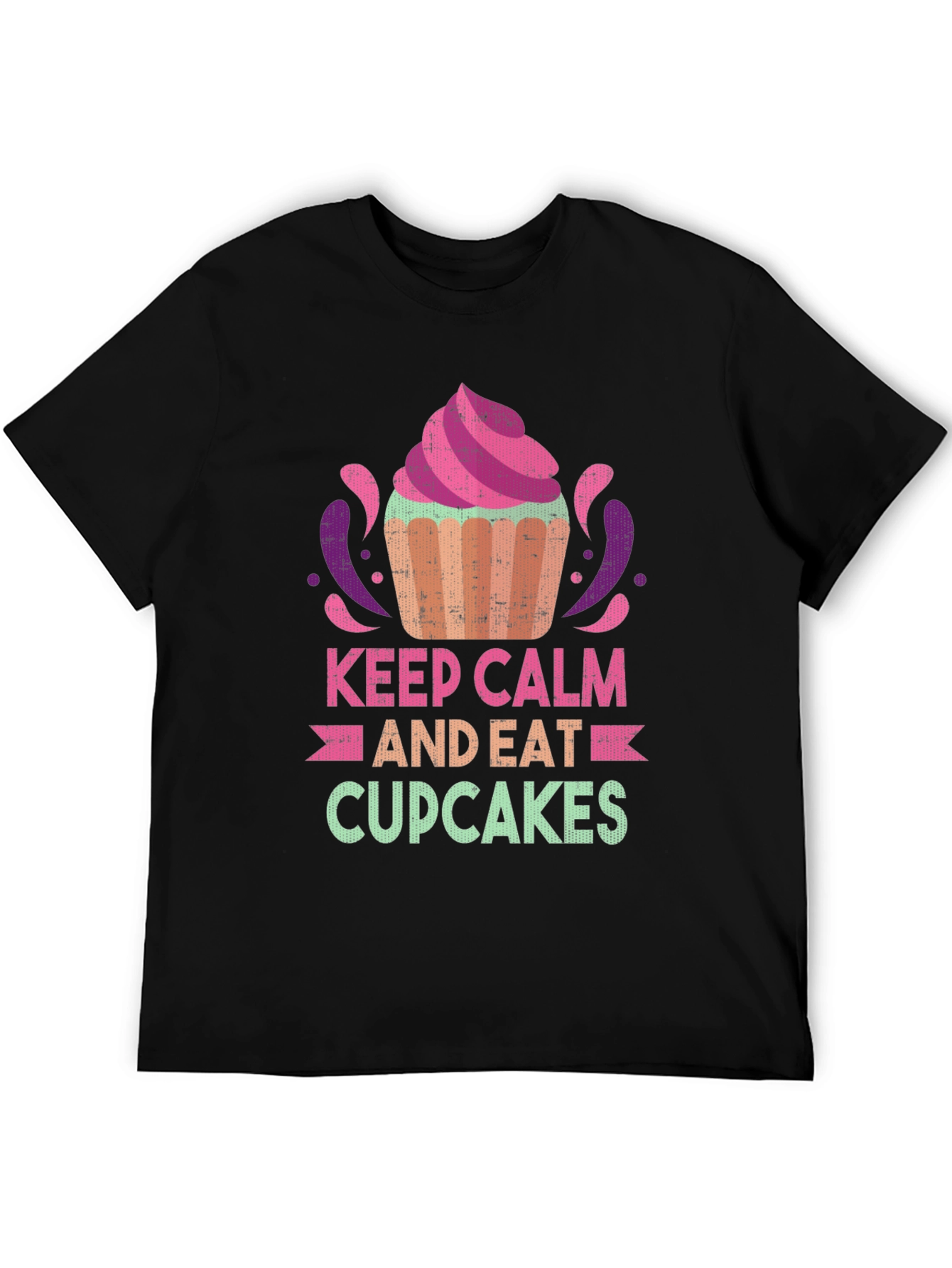 Keep Calm and Eat Cupcakes Graphic T-Shirt