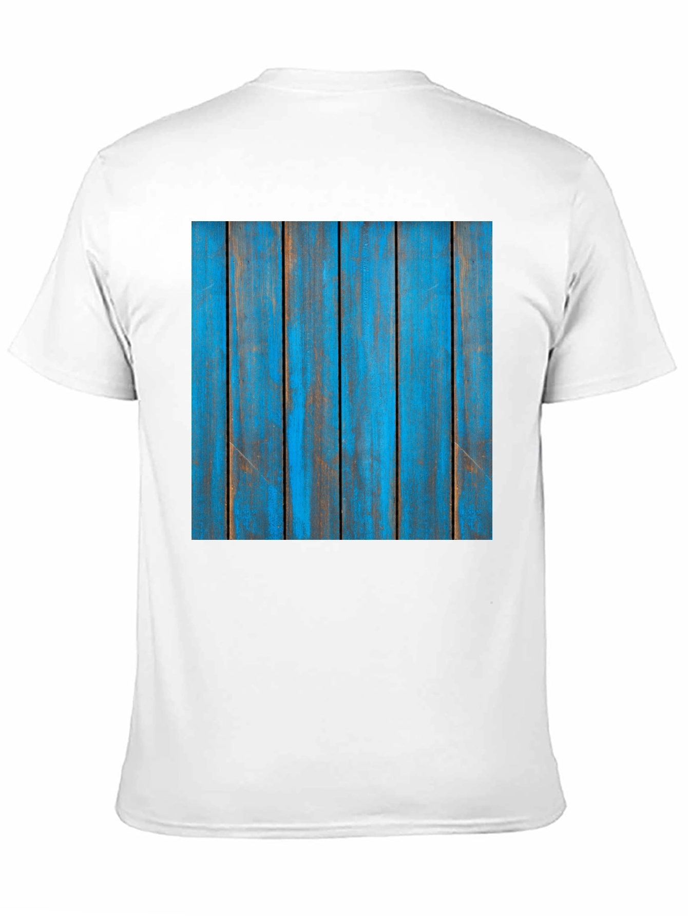 Rustic Blue Wood Plank Graphic T-Shirt