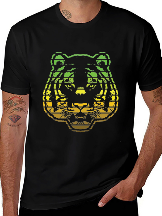 Rasta Tiger Graphic Tee - Black