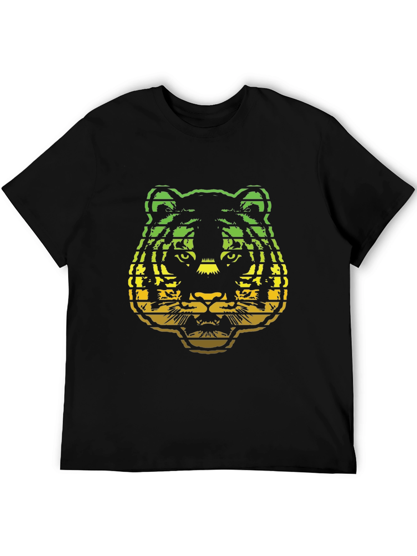 Rasta Tiger Graphic Tee - Black