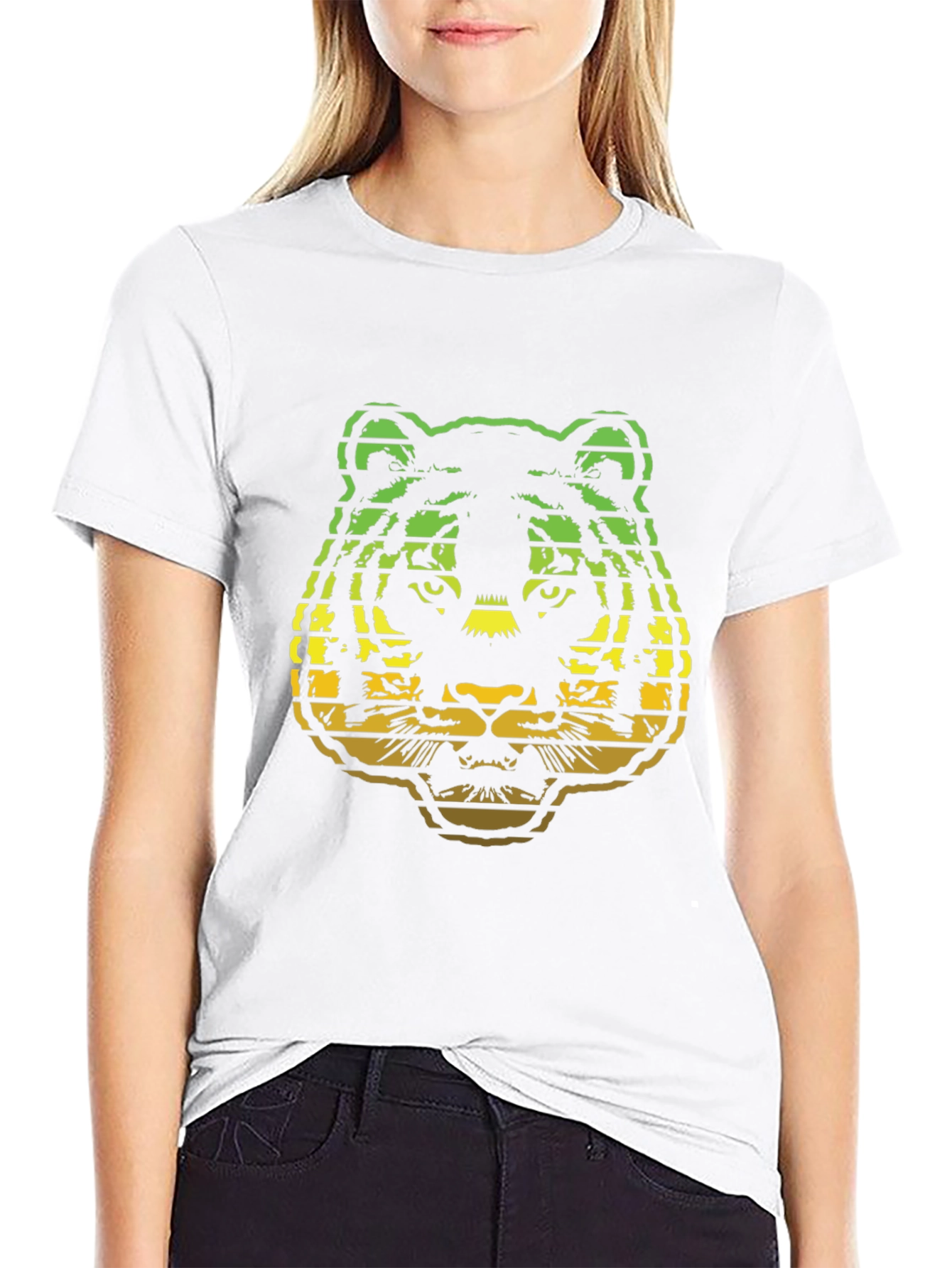 Rasta Tiger Graphic Tee - Black