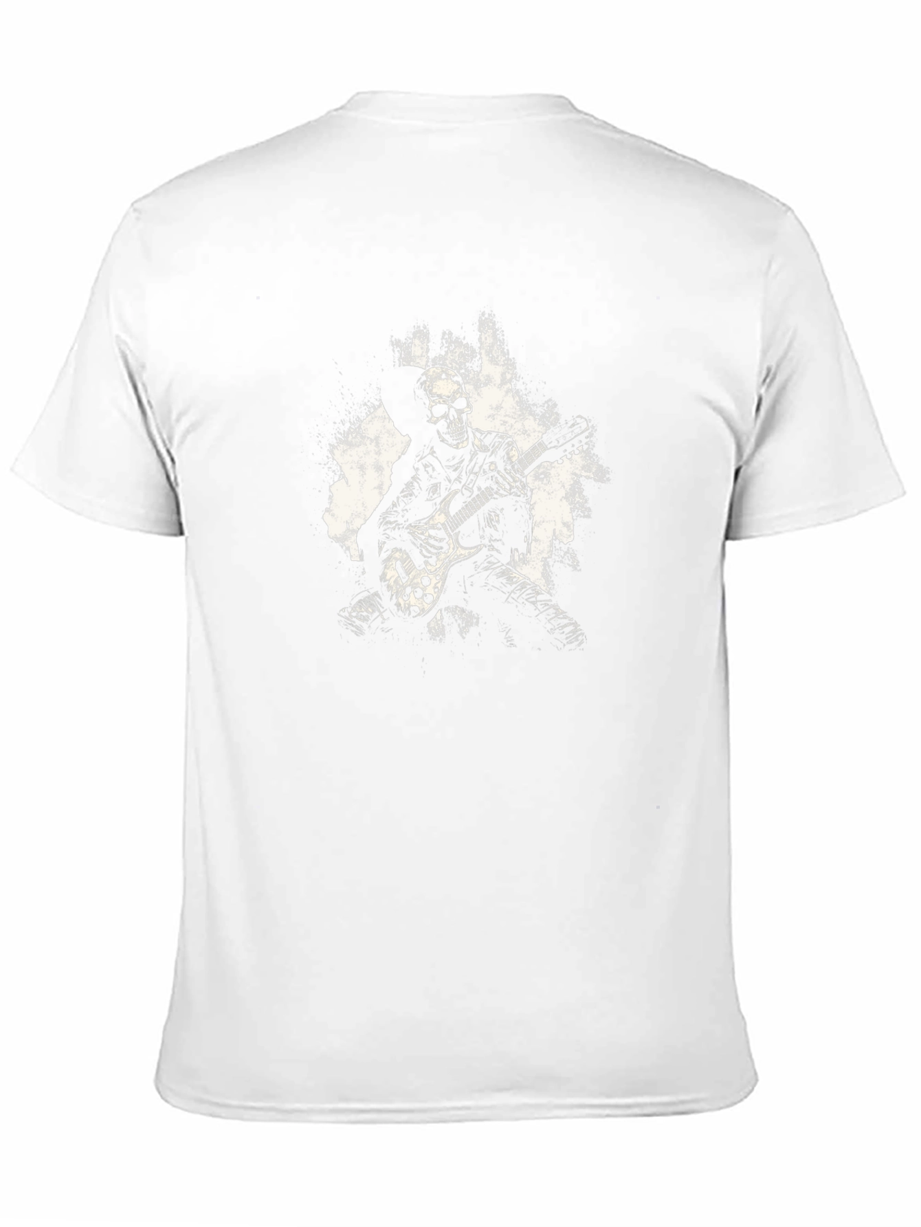Skeleton Guitarist Graphic Tee - Rock Style