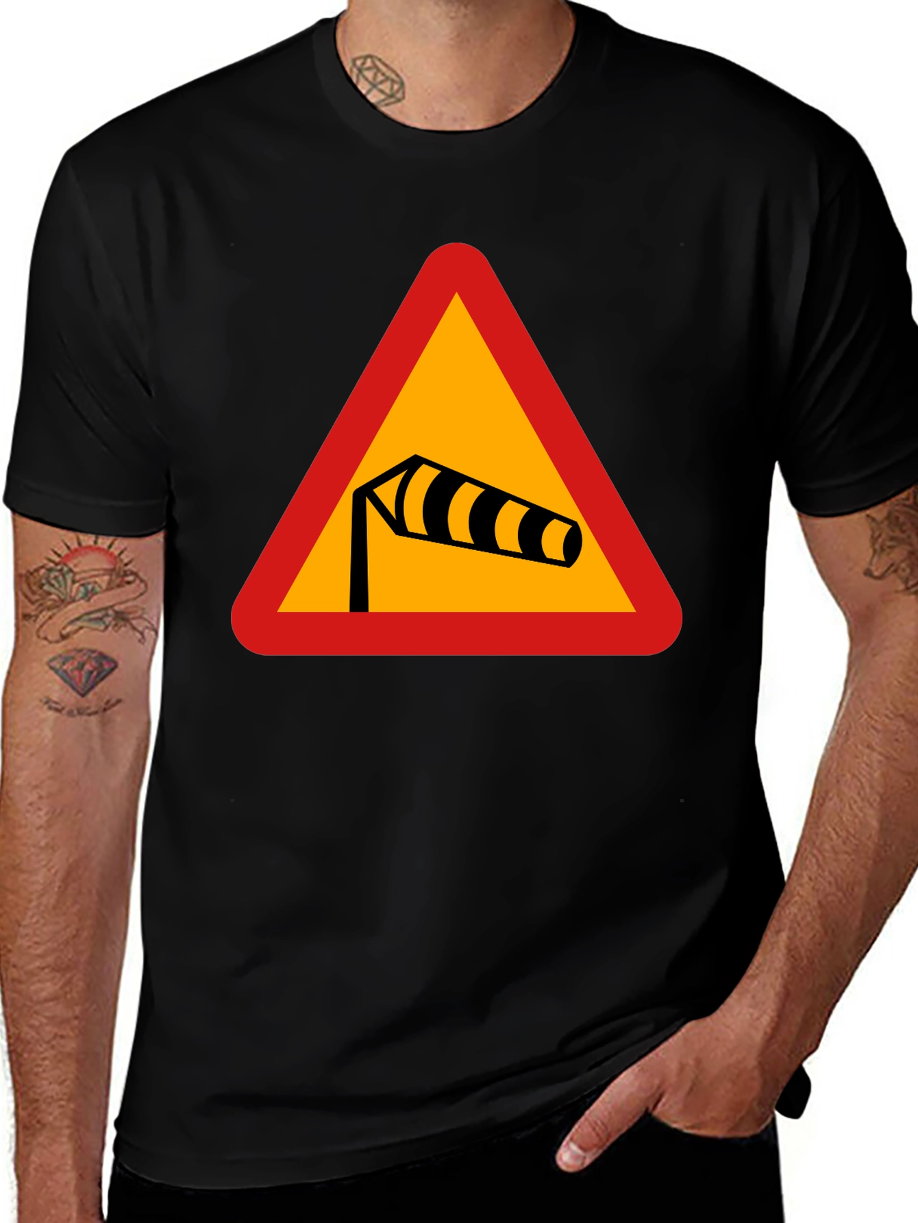 Windsock Graphic Tee - Black Short Sleeve Shirt