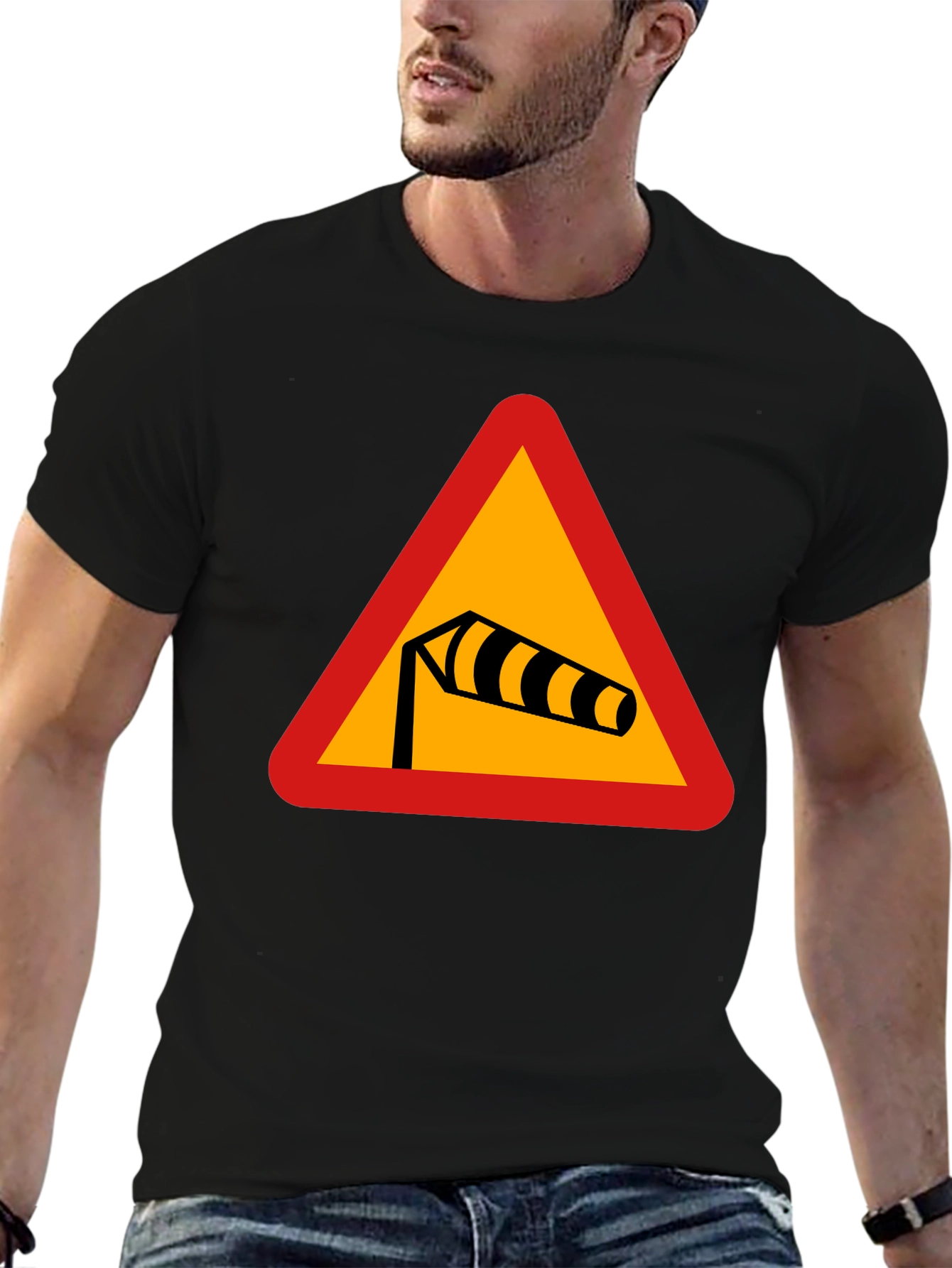 Windsock Graphic Tee - Black Short Sleeve Shirt