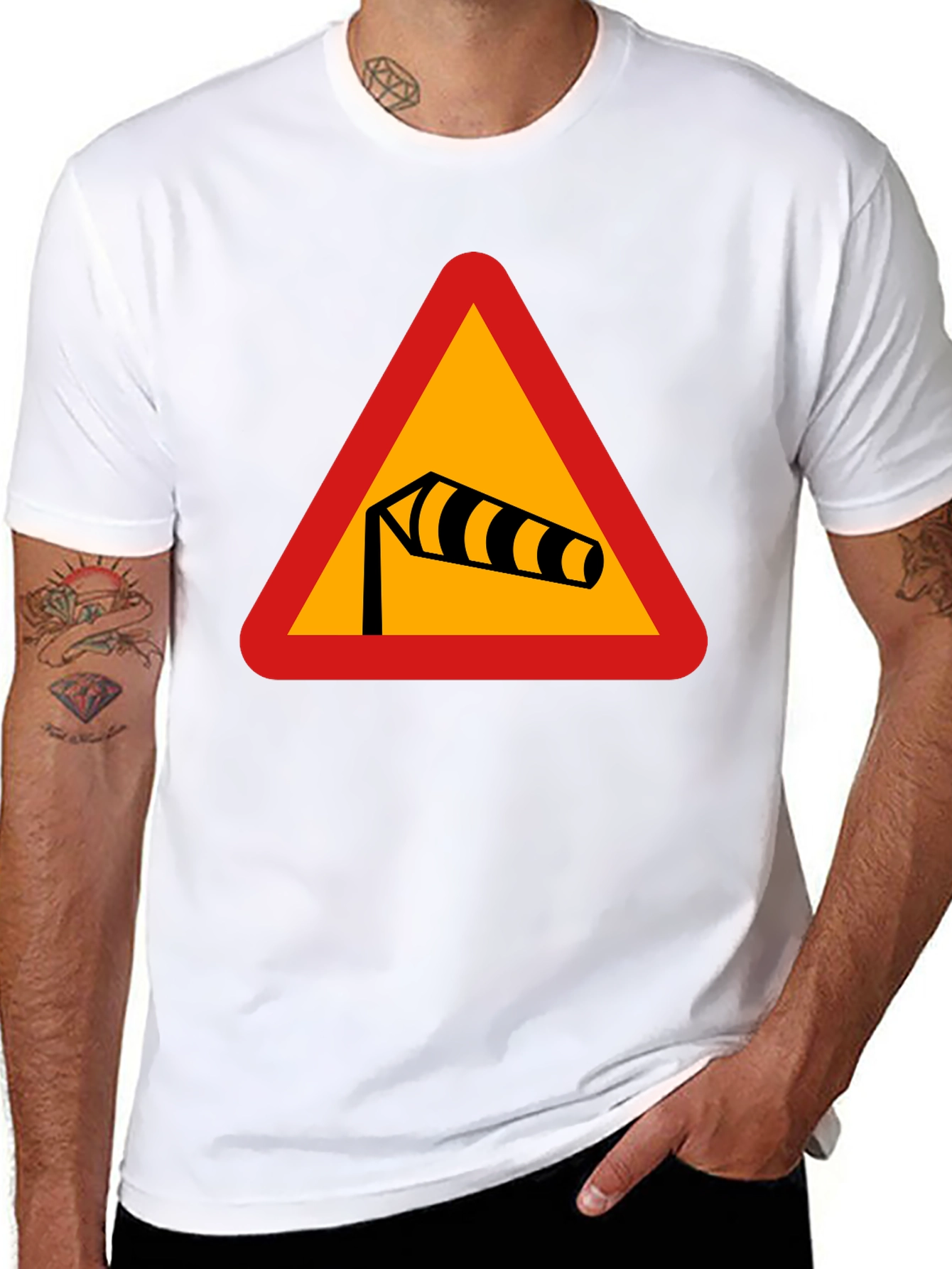 Windsock Graphic Tee - Black Short Sleeve Shirt