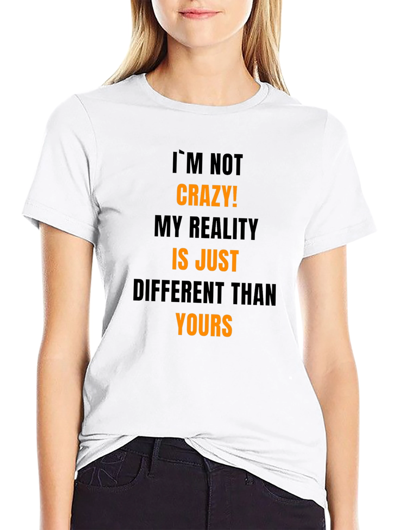Crazy? Mens Graphic Print Black T-Shirt