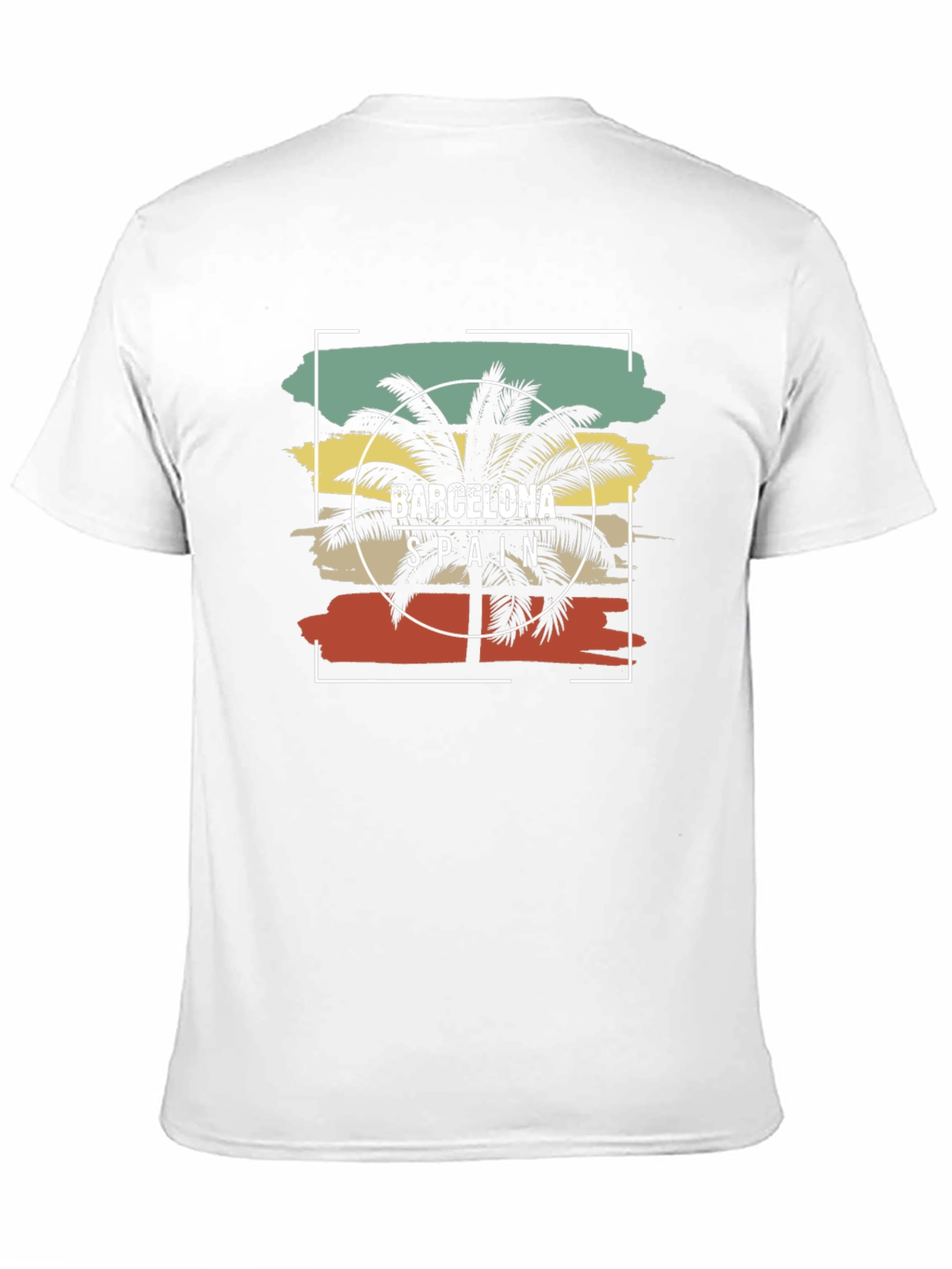 Barcelona Spain Palm Tree Graphic Tee