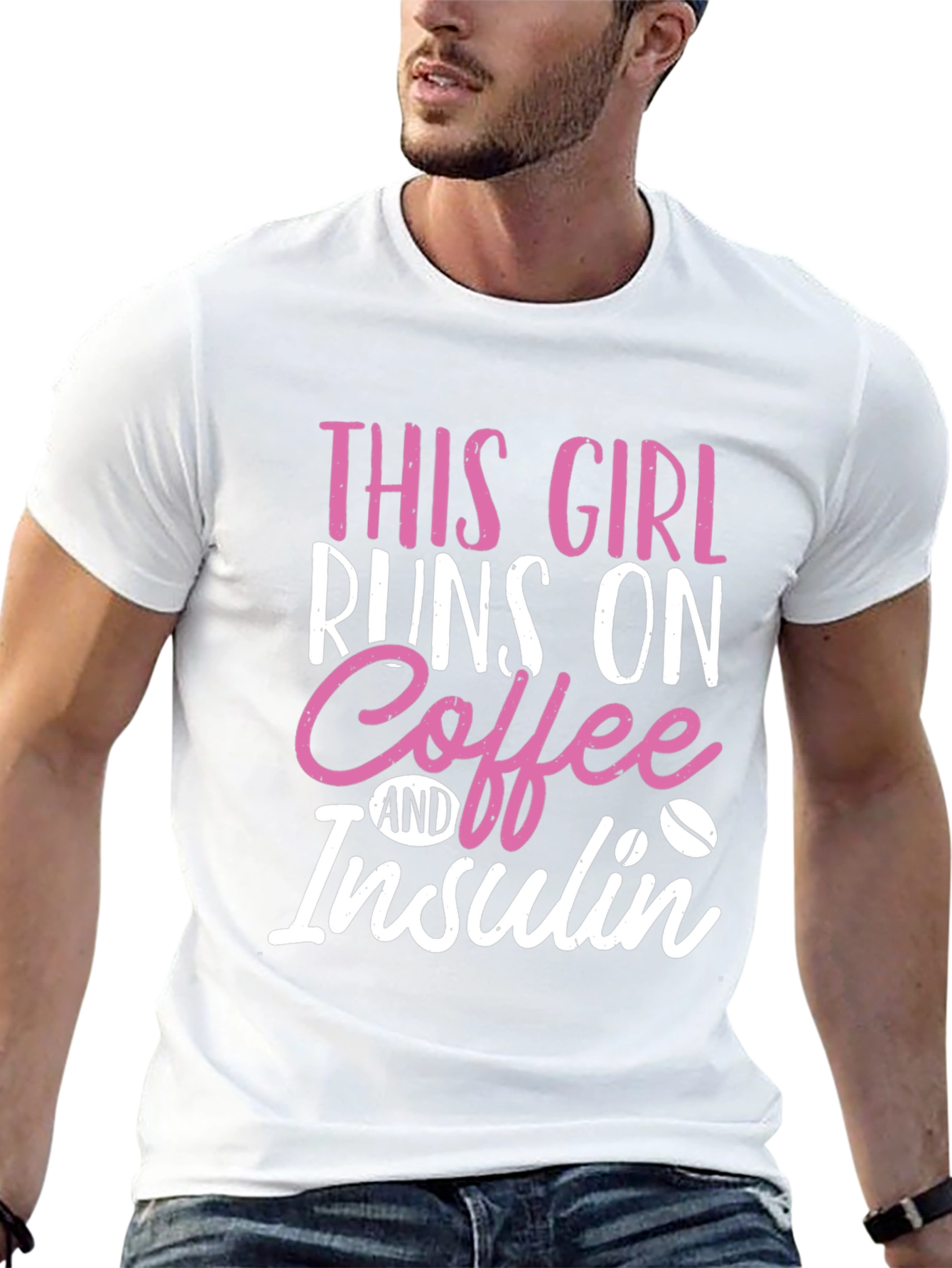 This Girl Runs on Coffee & Insulin Graphic Tee
