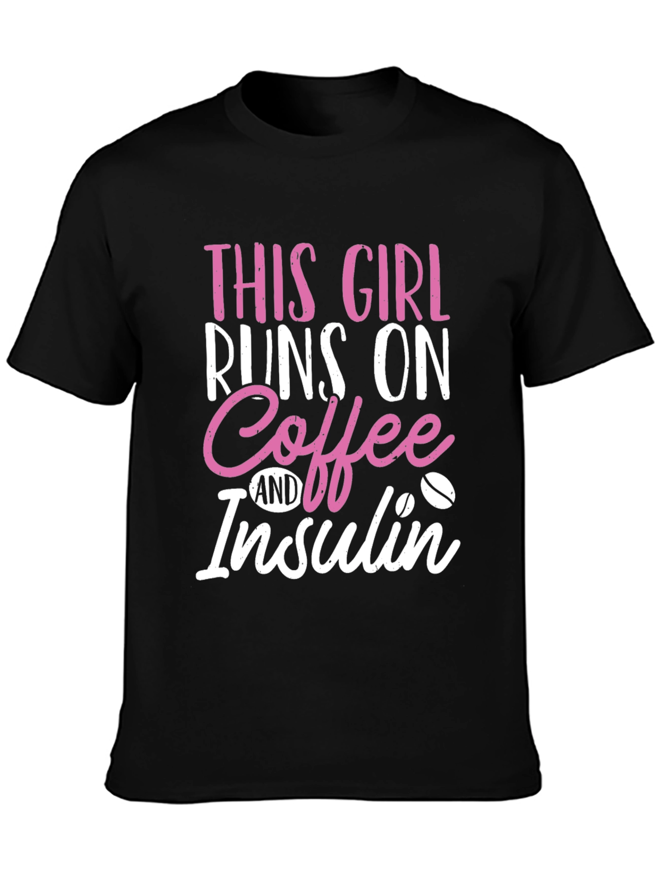 This Girl Runs on Coffee & Insulin Graphic Tee