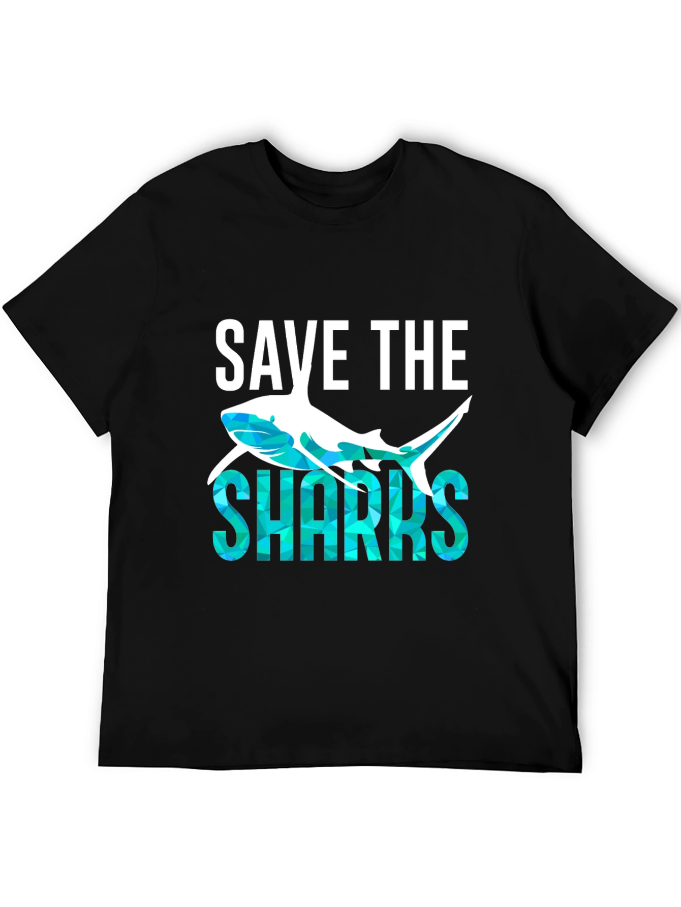Save the Sharks Graphic T-Shirt - Black