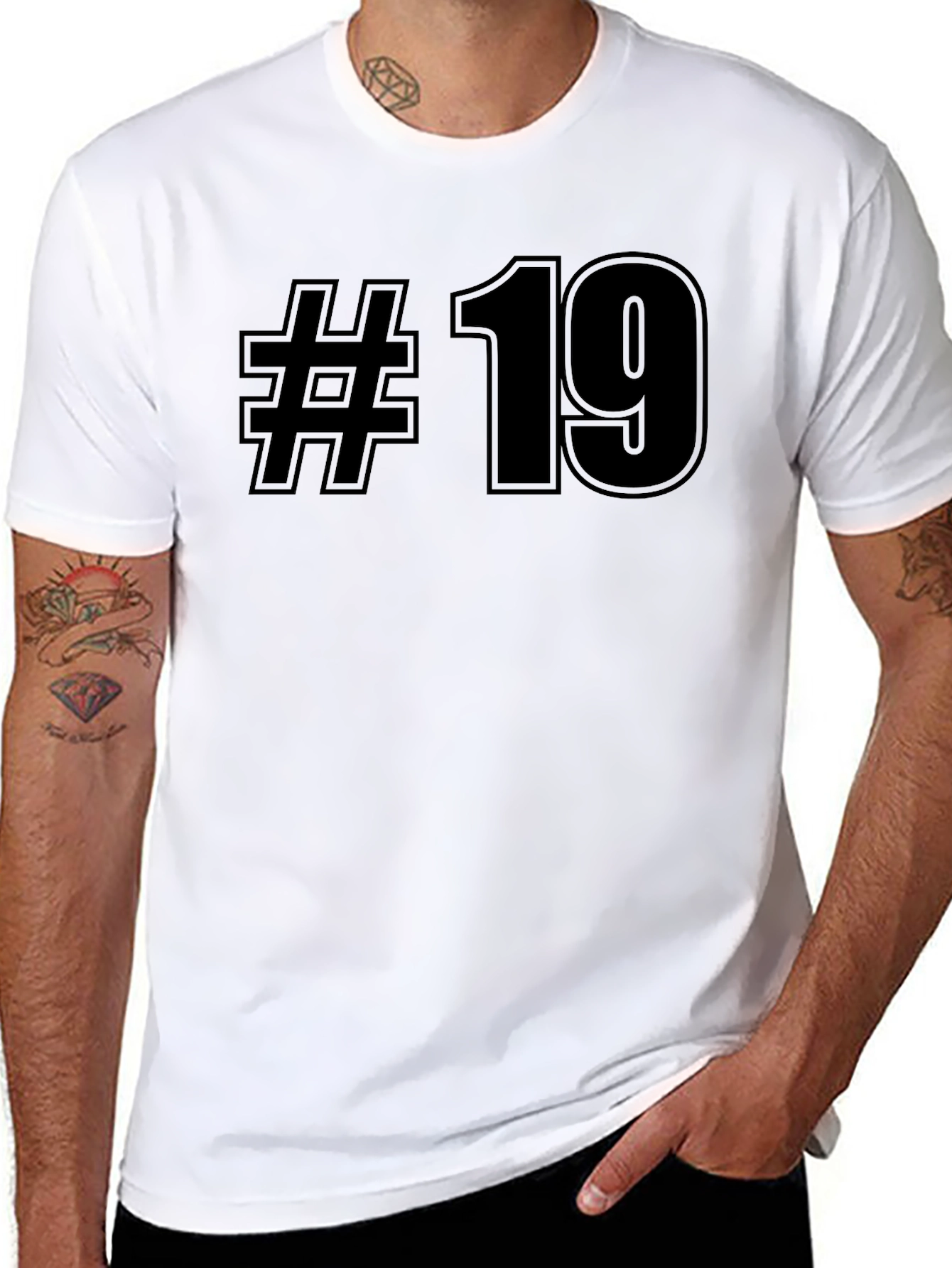 Black Number 19 Graphic T-Shirt
