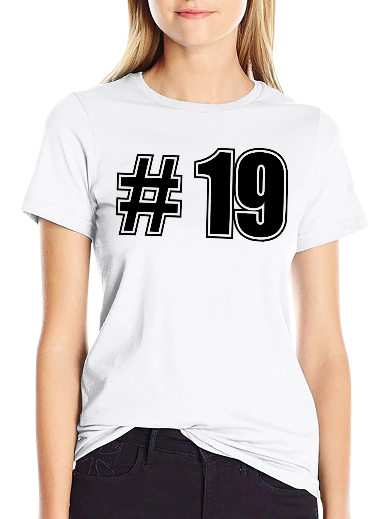 Black Number 19 Graphic T-Shirt