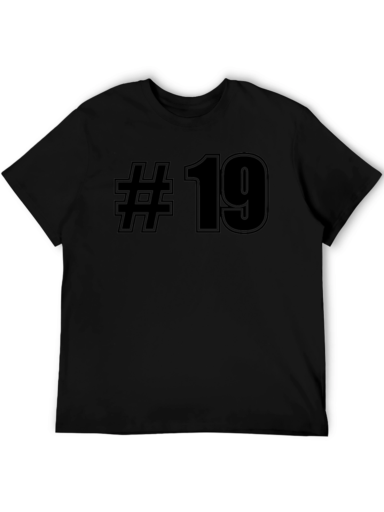 Black Number 19 Graphic T-Shirt