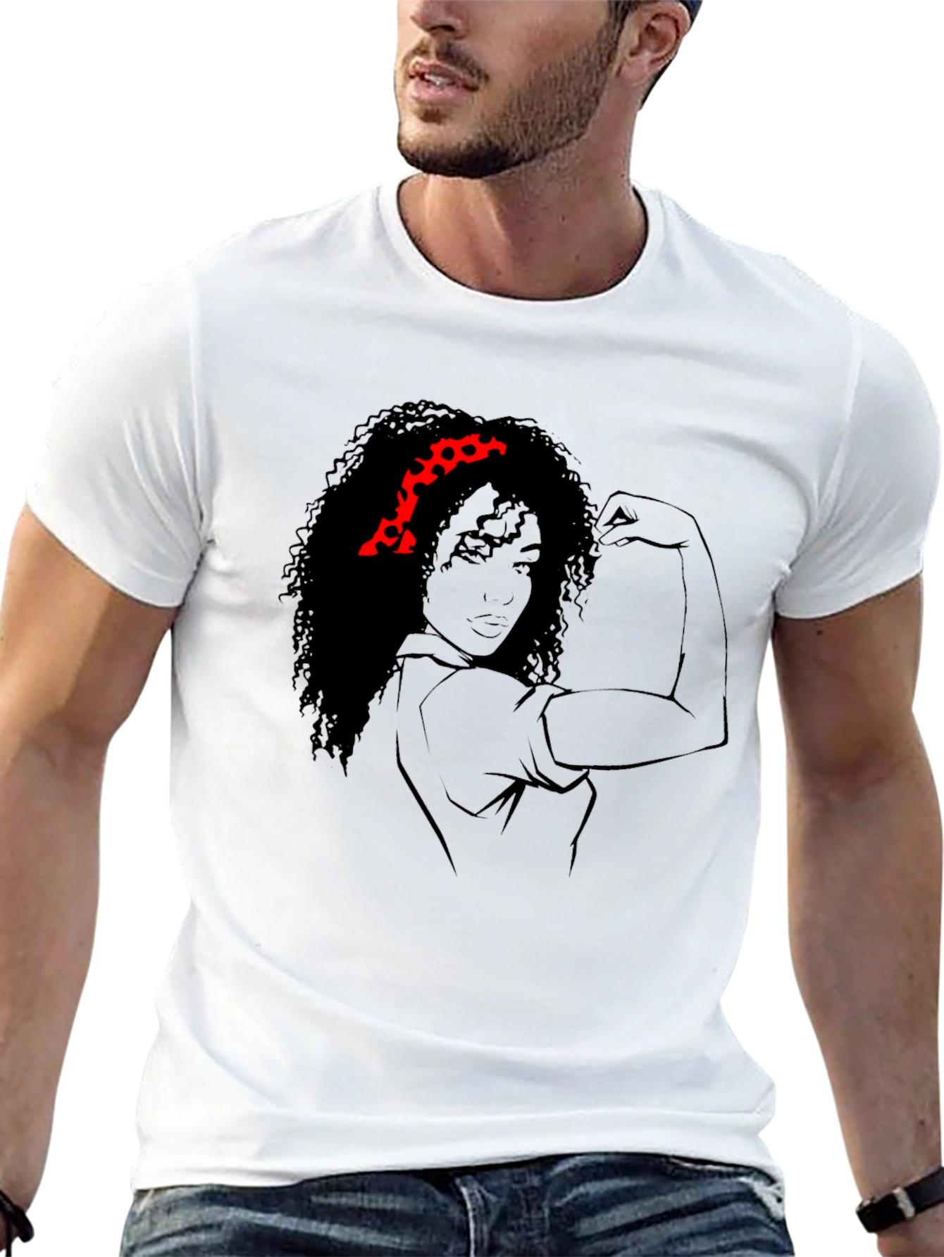 Feminist Empowerment T-Shirt - Rosie Riveter Style