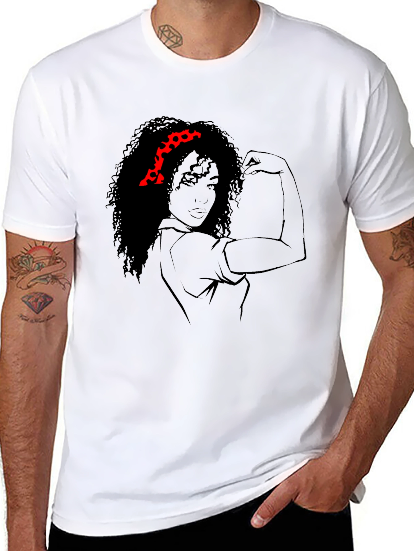 Feminist Empowerment T-Shirt - Rosie Riveter Style