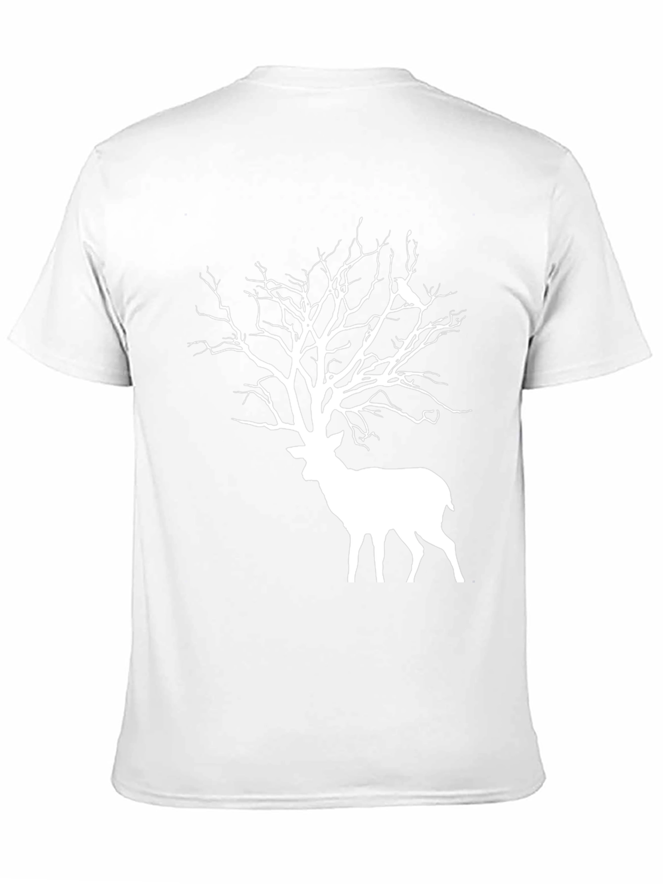 Deer Tree Graphic Tee - Black Cotton Blend