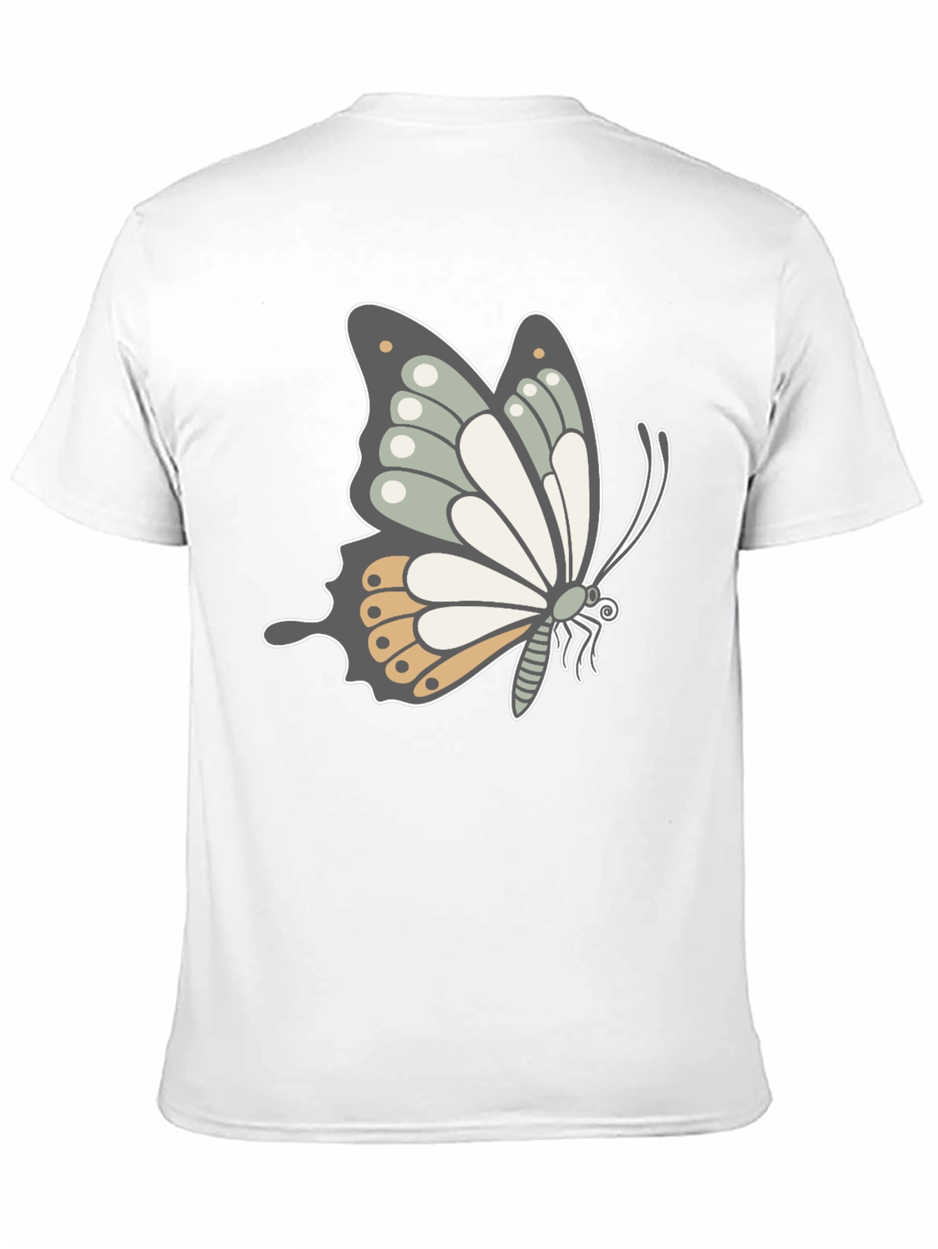 Butterfly Graphic Tee - Stylish Mens Black T-Shirt