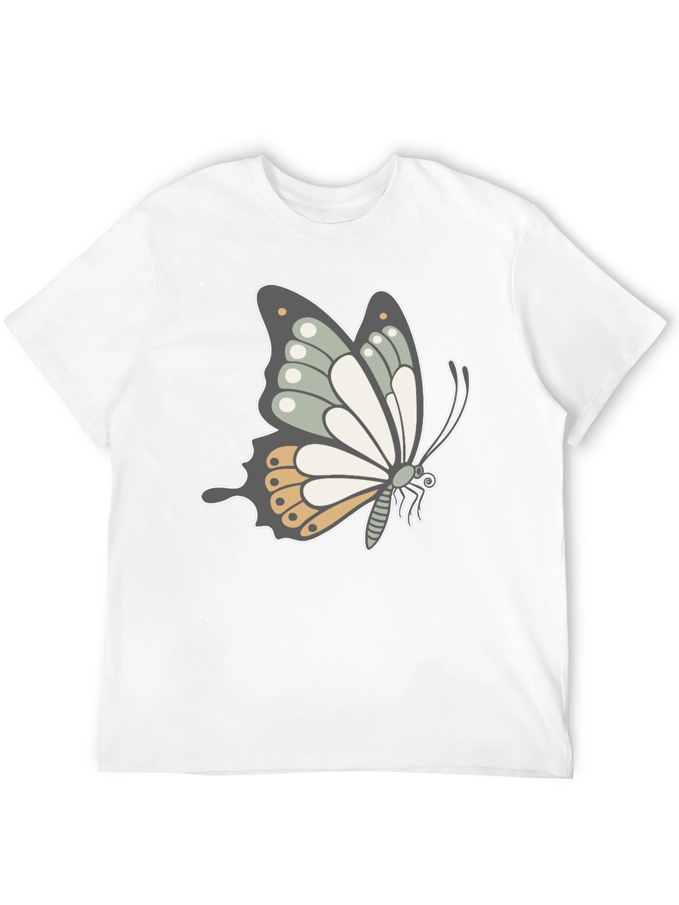 Butterfly Graphic Tee - Stylish Mens Black T-Shirt