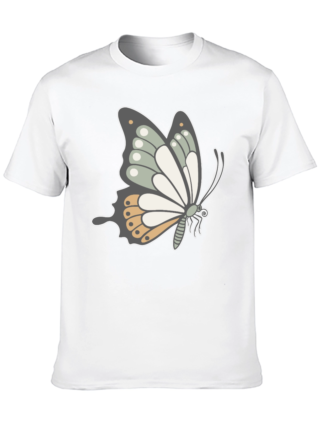 Butterfly Graphic Tee - Stylish Mens Black T-Shirt