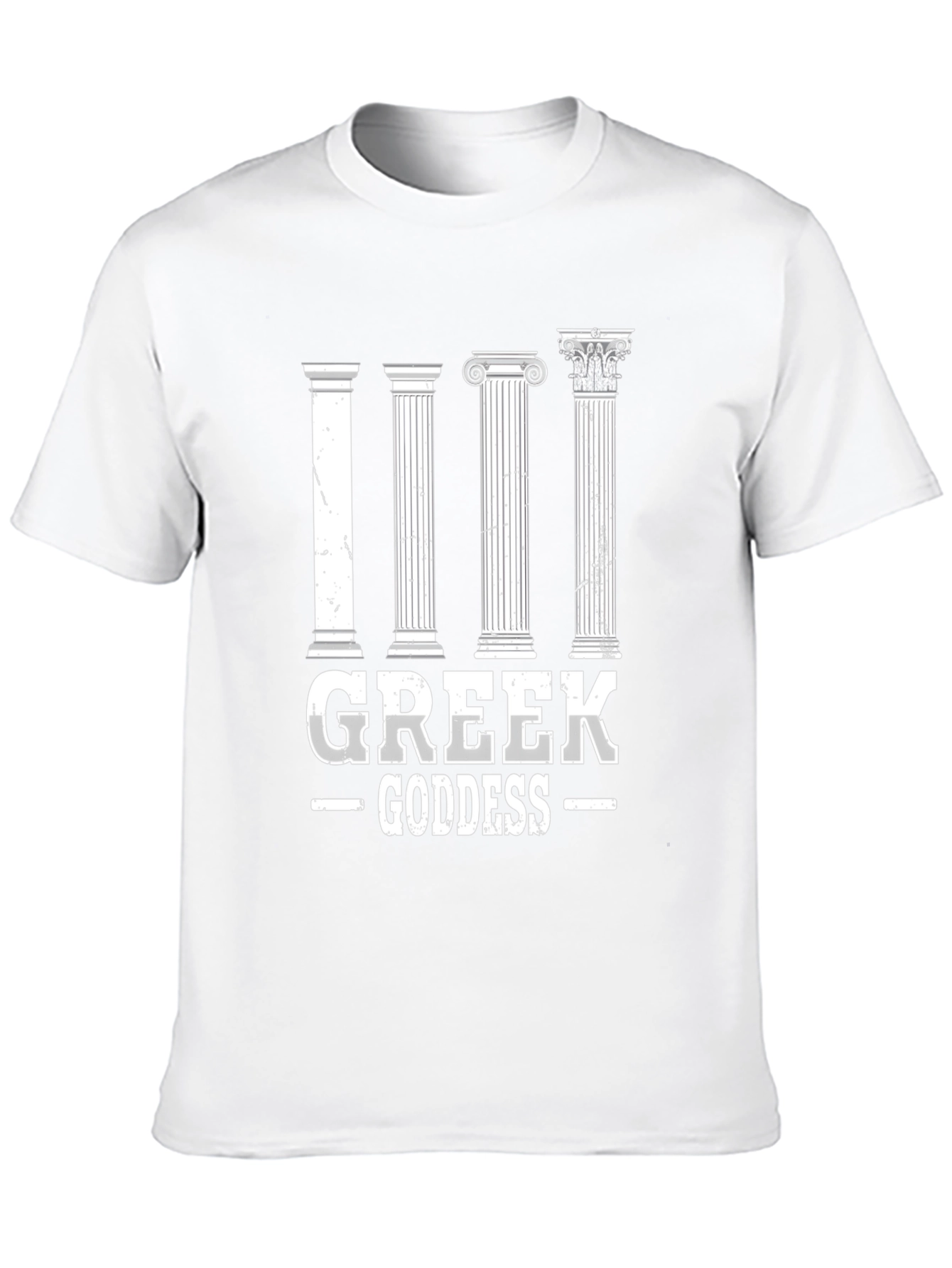 Greek Goddess Graphic Tee - Ancient Column Design