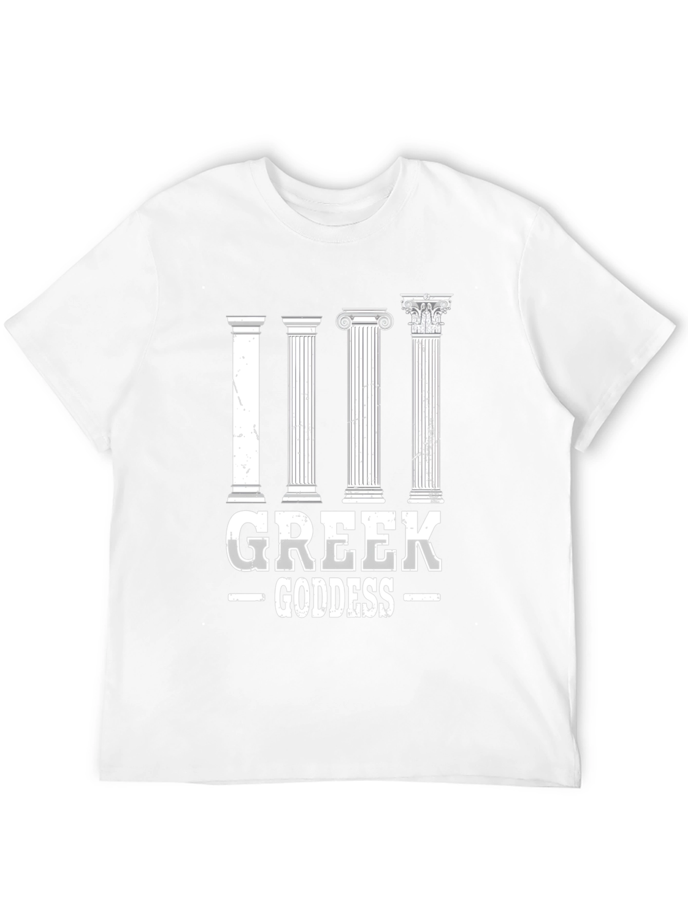 Greek Goddess Graphic Tee - Ancient Column Design