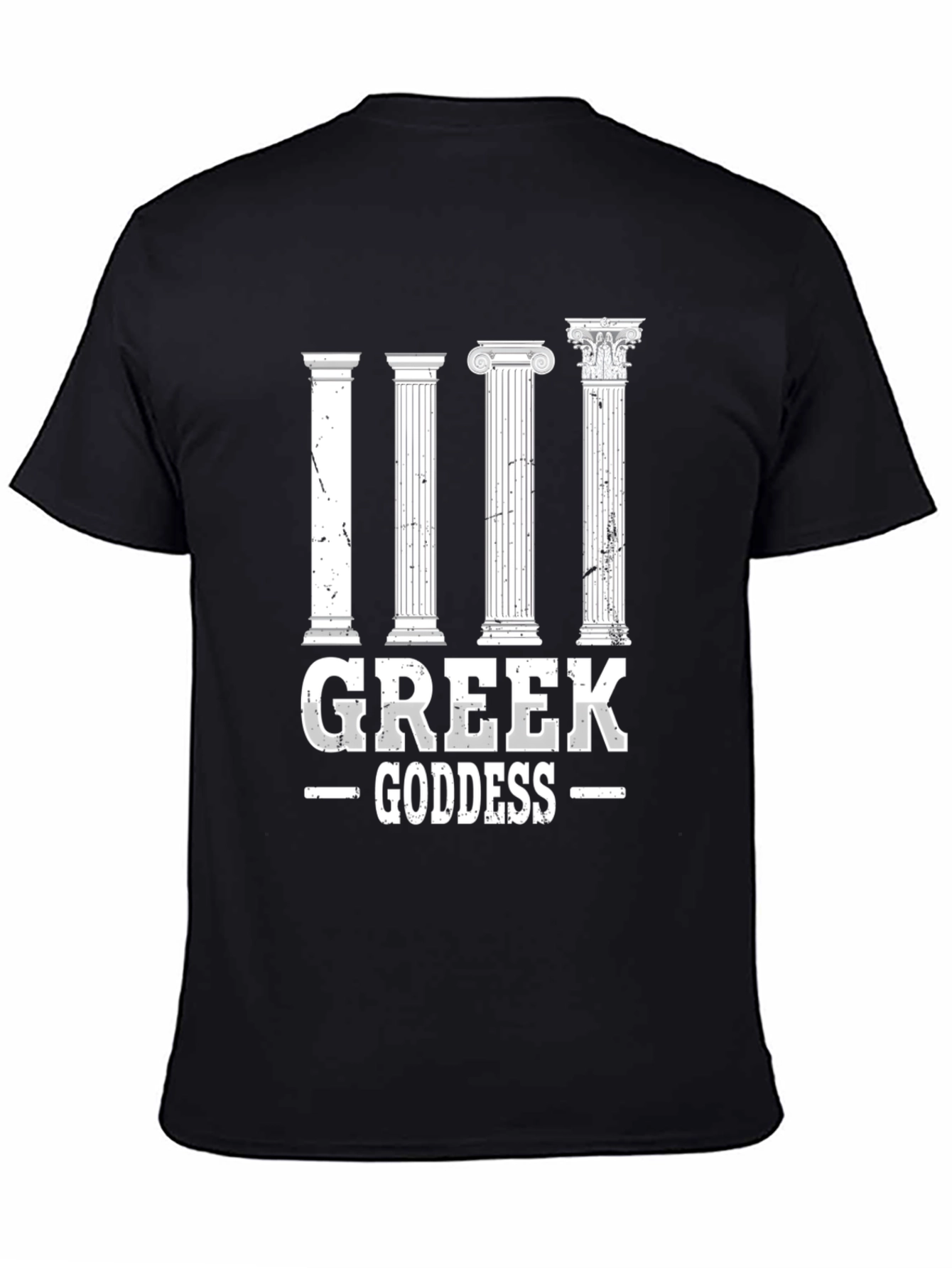 Greek Goddess Graphic Tee - Ancient Column Design
