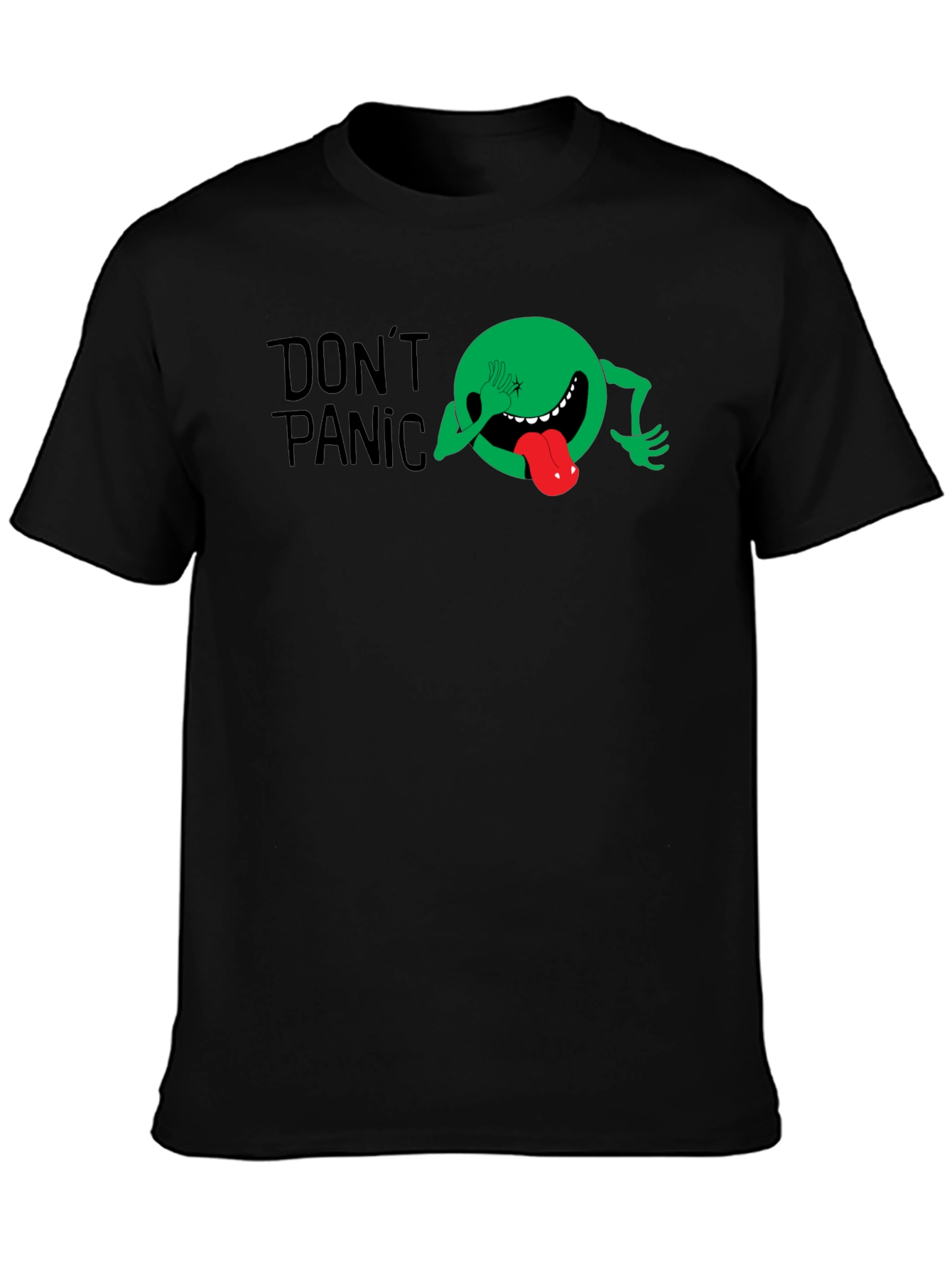 Dont Panic Graphic Tee - Black T-Shirt