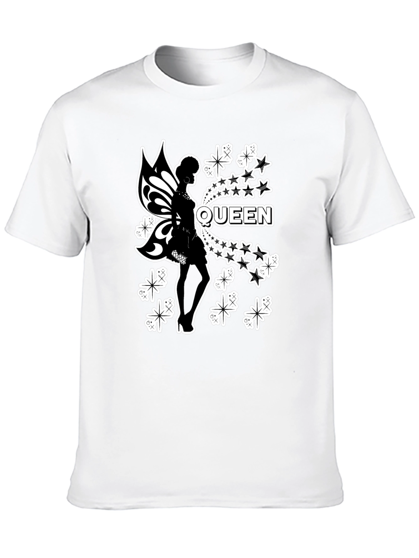 Queen Fairy Graphic Black T-Shirt