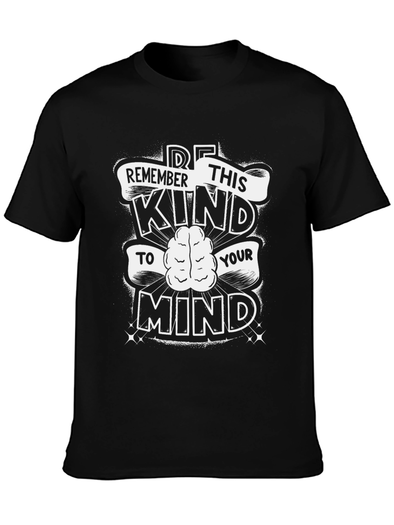 Be Kind to Your Mind Black Graphic T-Shirt