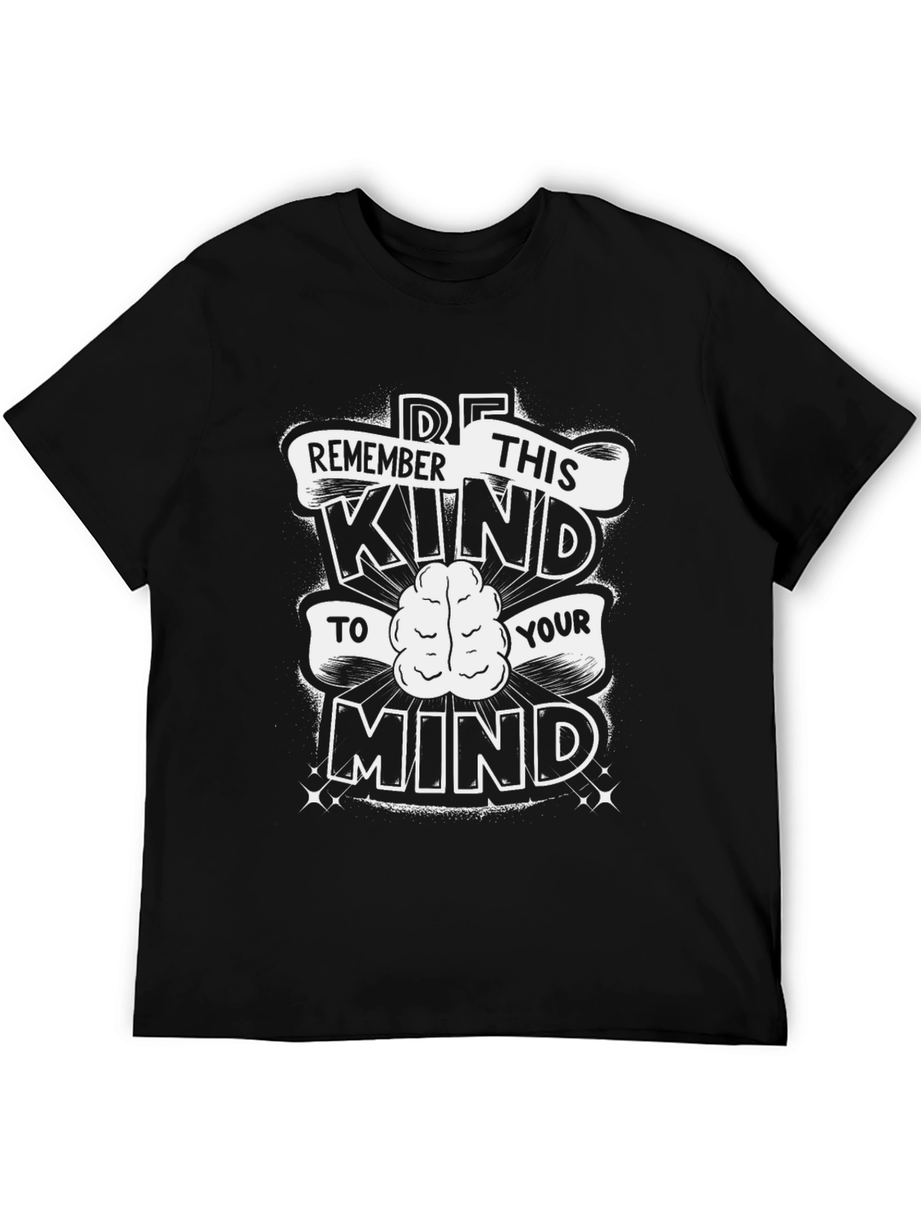 Be Kind to Your Mind Black Graphic T-Shirt