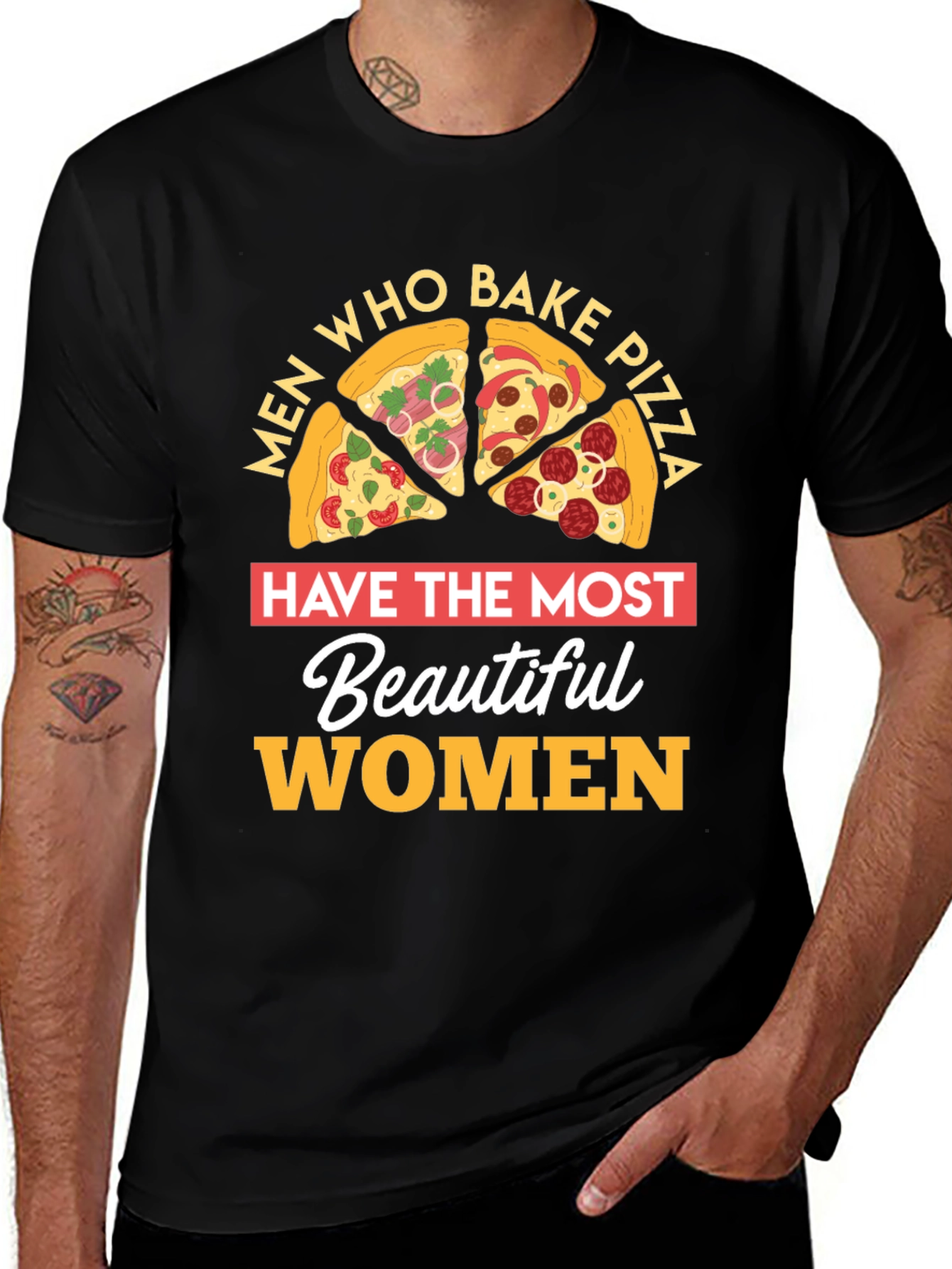 Pizza Lover T-Shirt Men Who Bake Foodie Gift