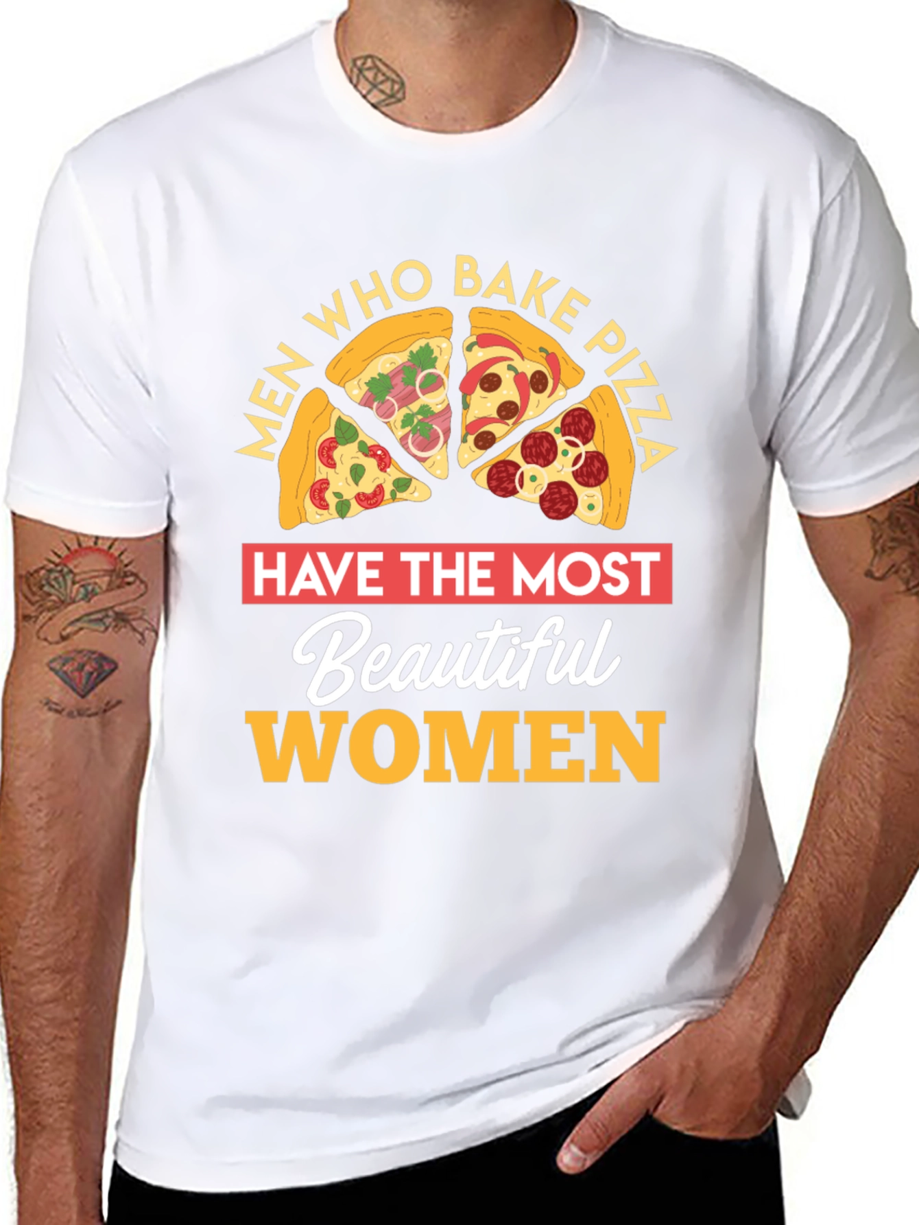 Pizza Lover T-Shirt Men Who Bake Foodie Gift