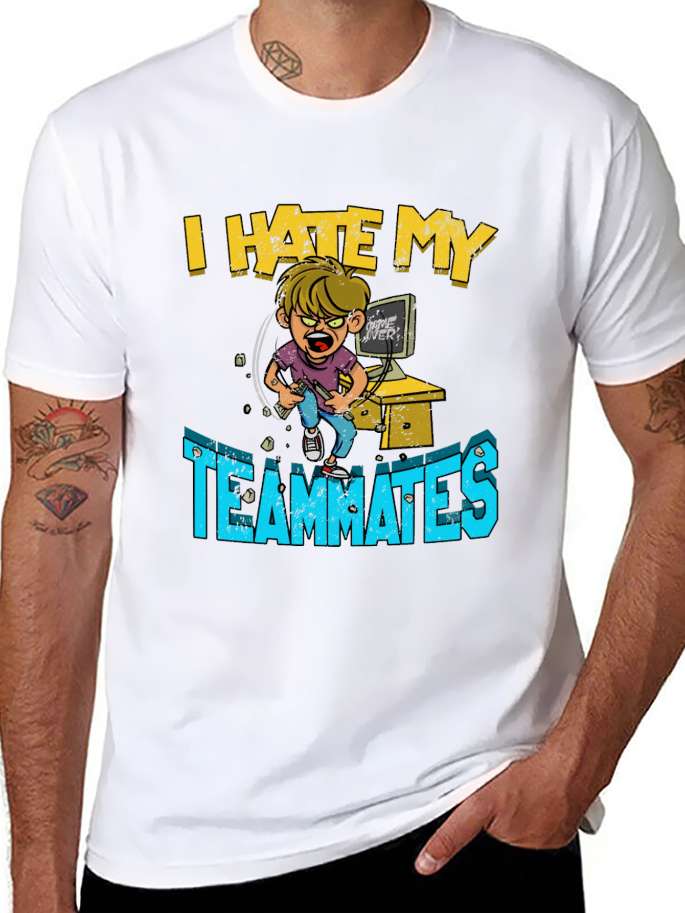 I Hate My Teammates Gamer T-Shirt
