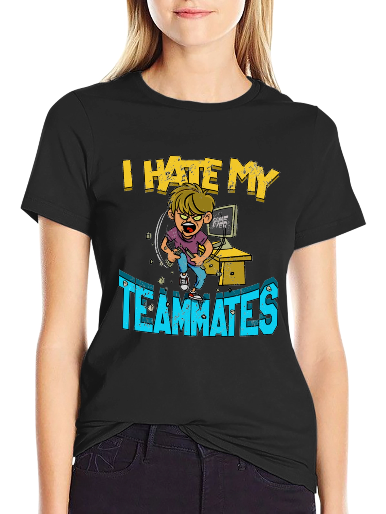 I Hate My Teammates Gamer T-Shirt