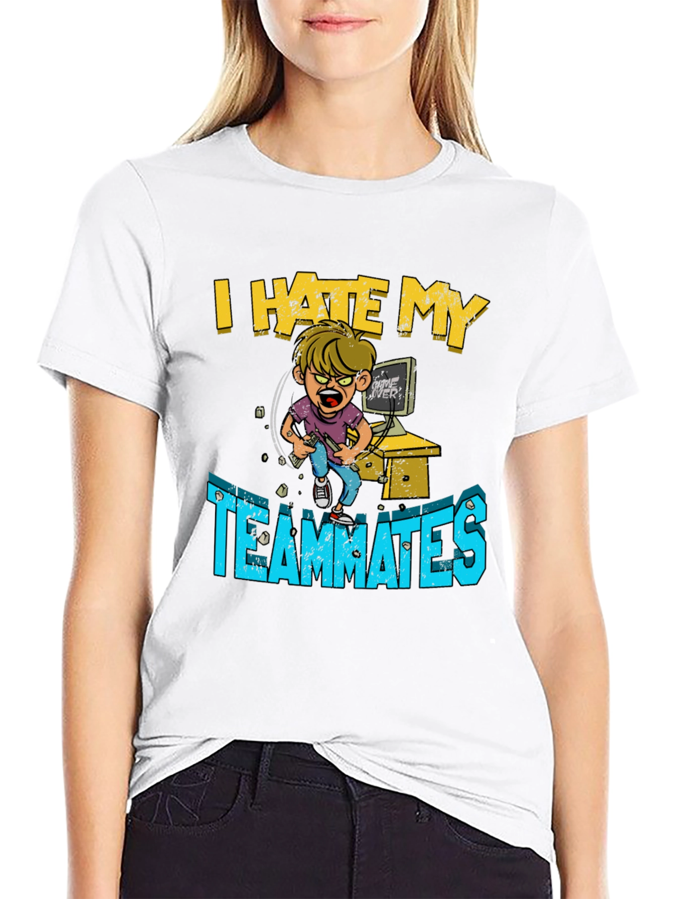I Hate My Teammates Gamer T-Shirt